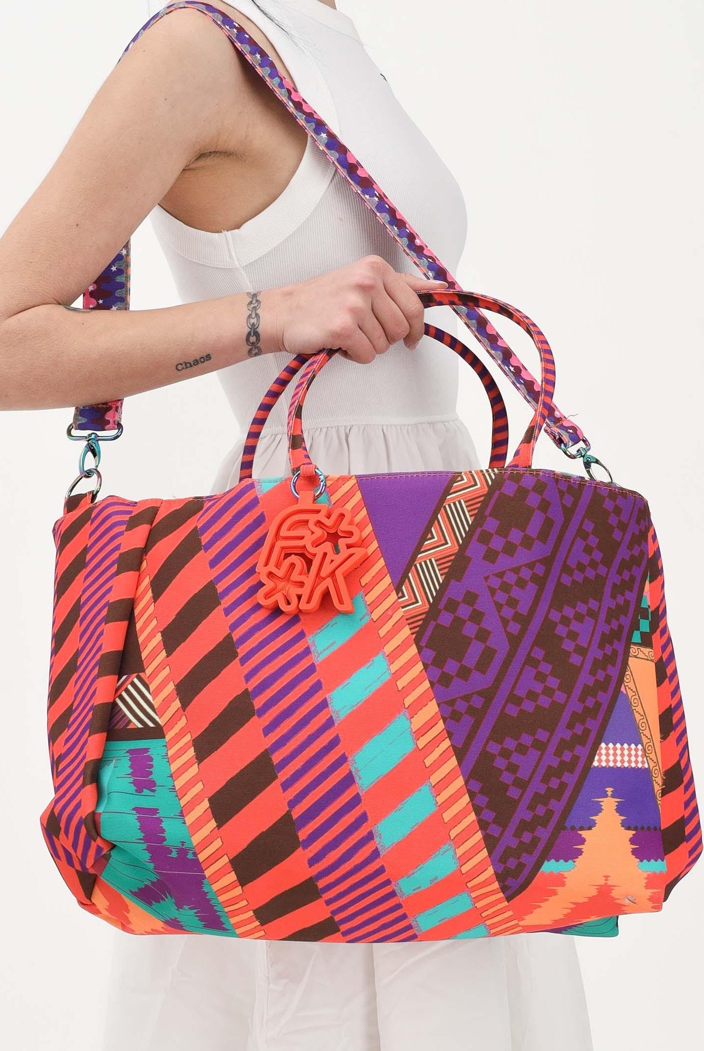 F**K Borsa mare multicolore da donna in tessuto stampato FA26-SW0121X11 . F**K
