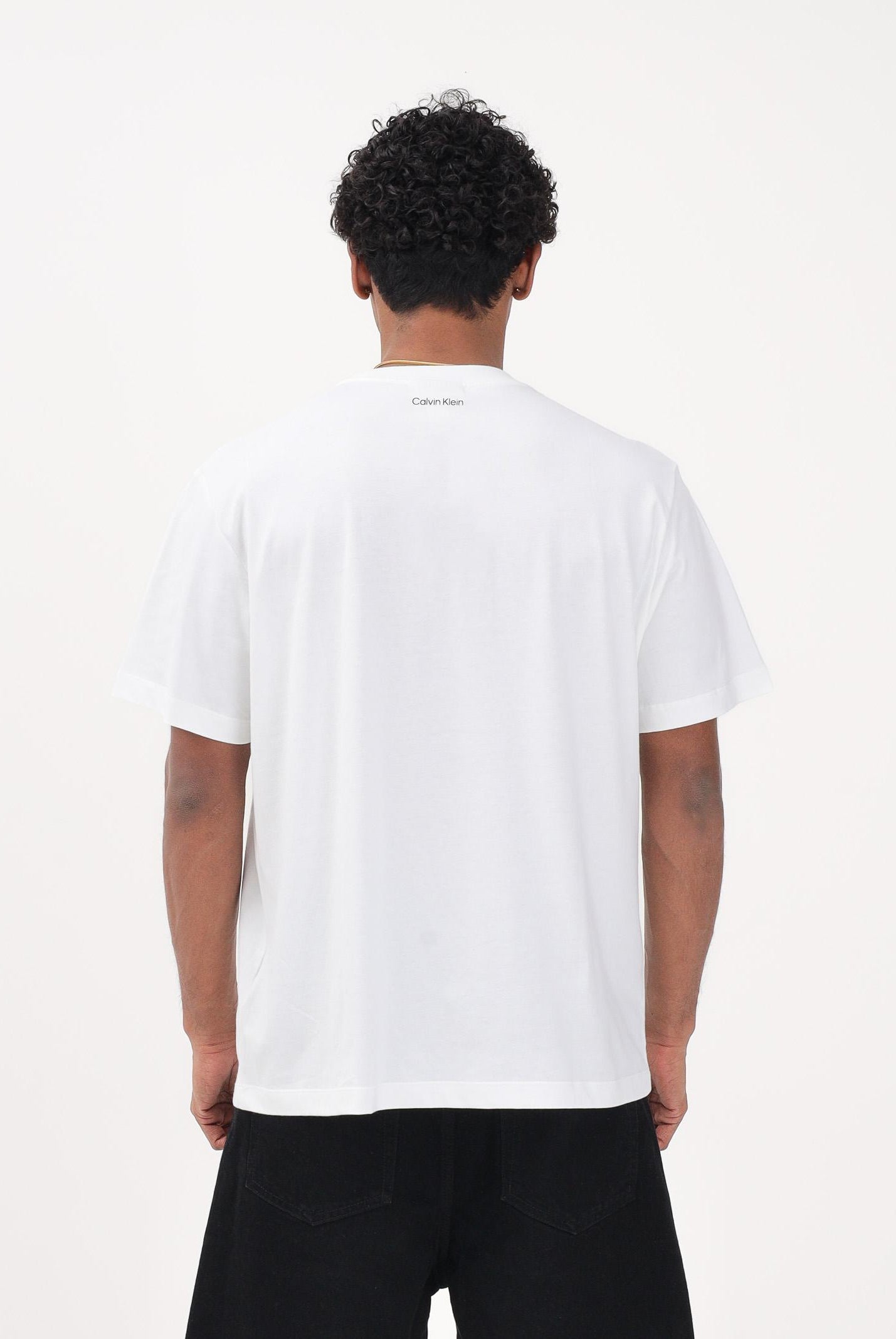 CALVIN KLEIN JEANS T-shirt a manica corta bianca da uomo con logo LV04RF822G YAF CALVIN KLEIN JEANS