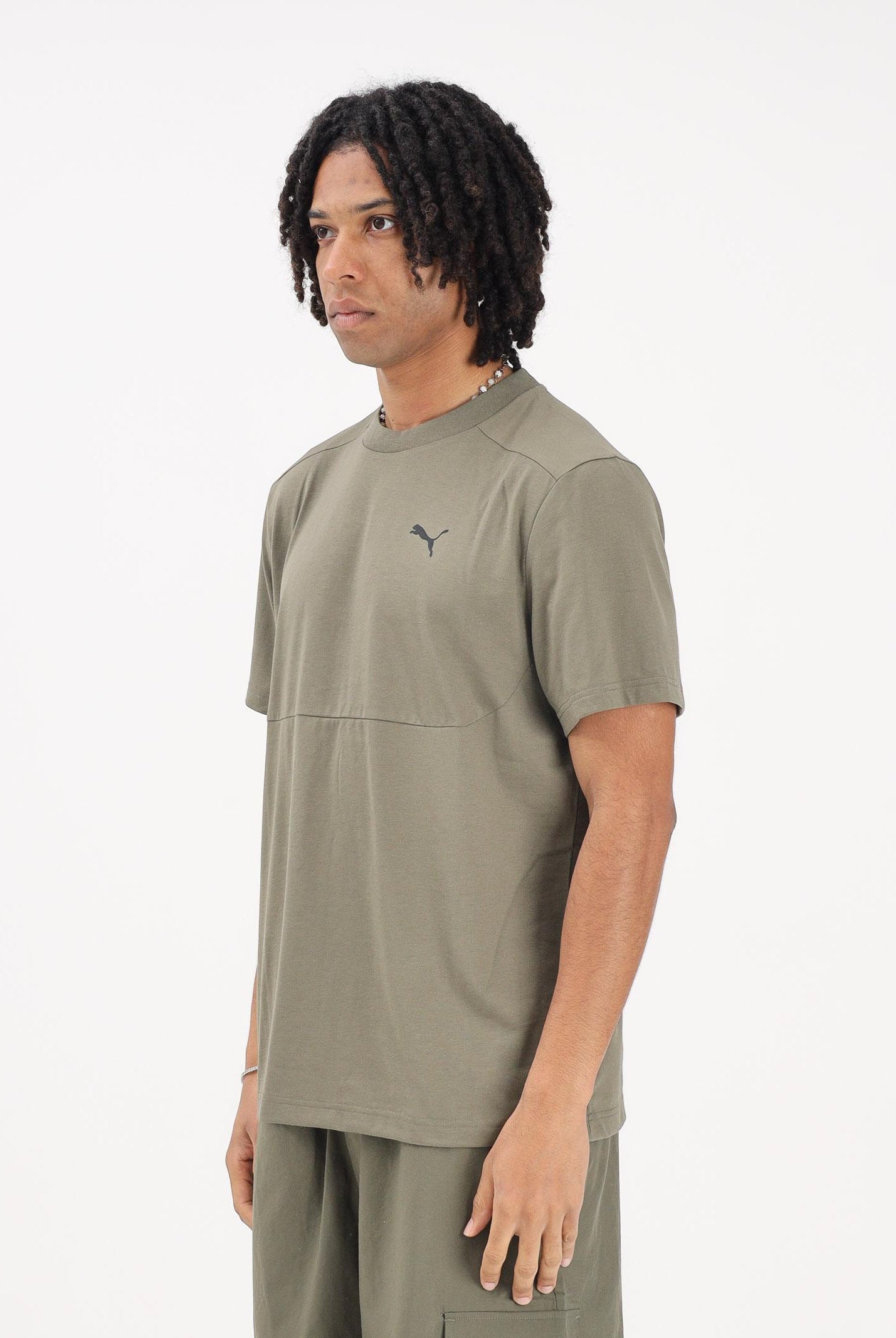 PUMA T-shirt a manica corta PUMATECH verde militare da uomo 692180 81 PUMA