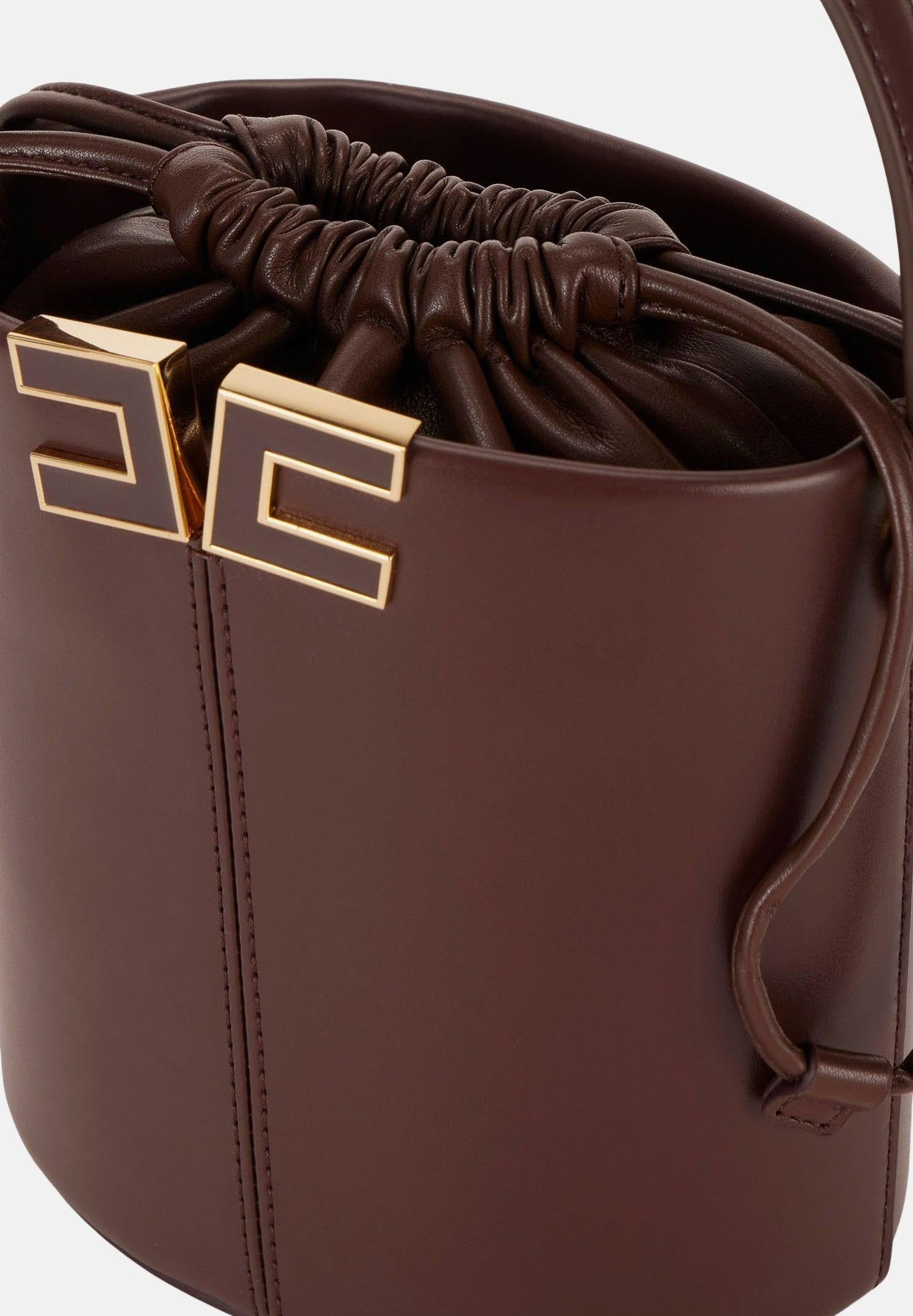 ELISABETTA FRANCHI Borsa a secchiello cacao da donna BS92A61E2 644 ELISABETTA FRANCHI