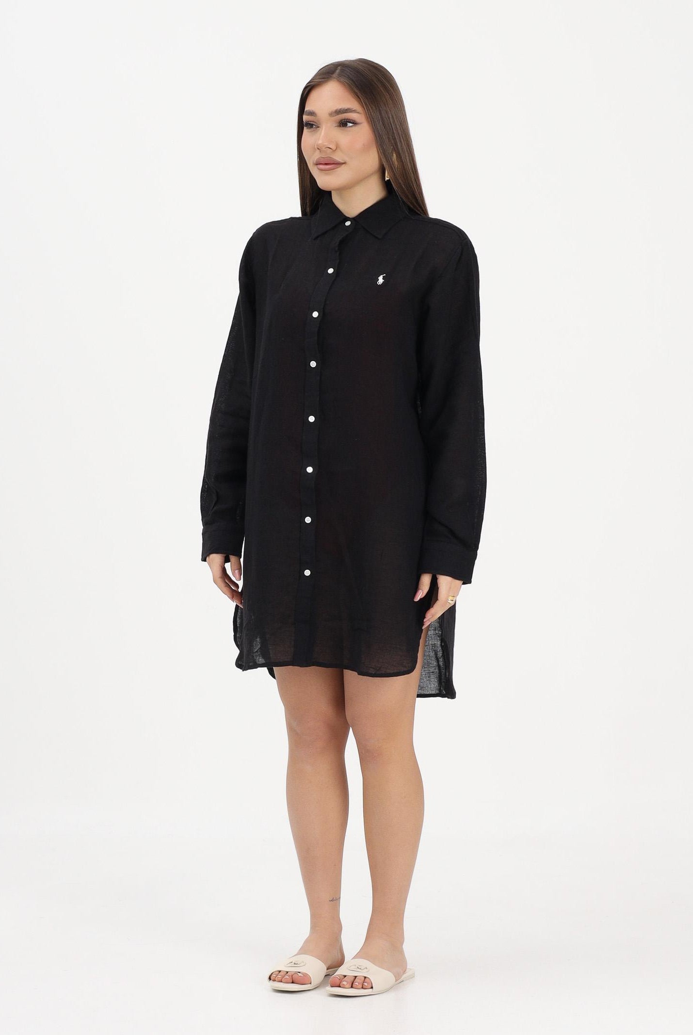 RALPH LAUREN Abito chemisier nero da donna 21564377 BL RALPH LAUREN