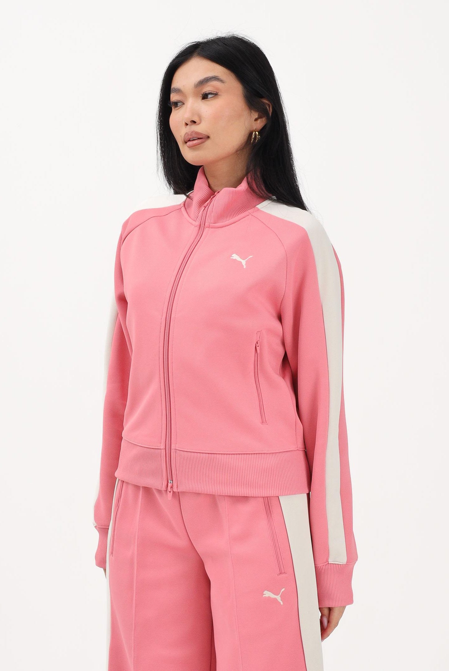 PUMA Felpa con zip T7 ALWAYS ON rosa da donna 629796 25 PUMA
