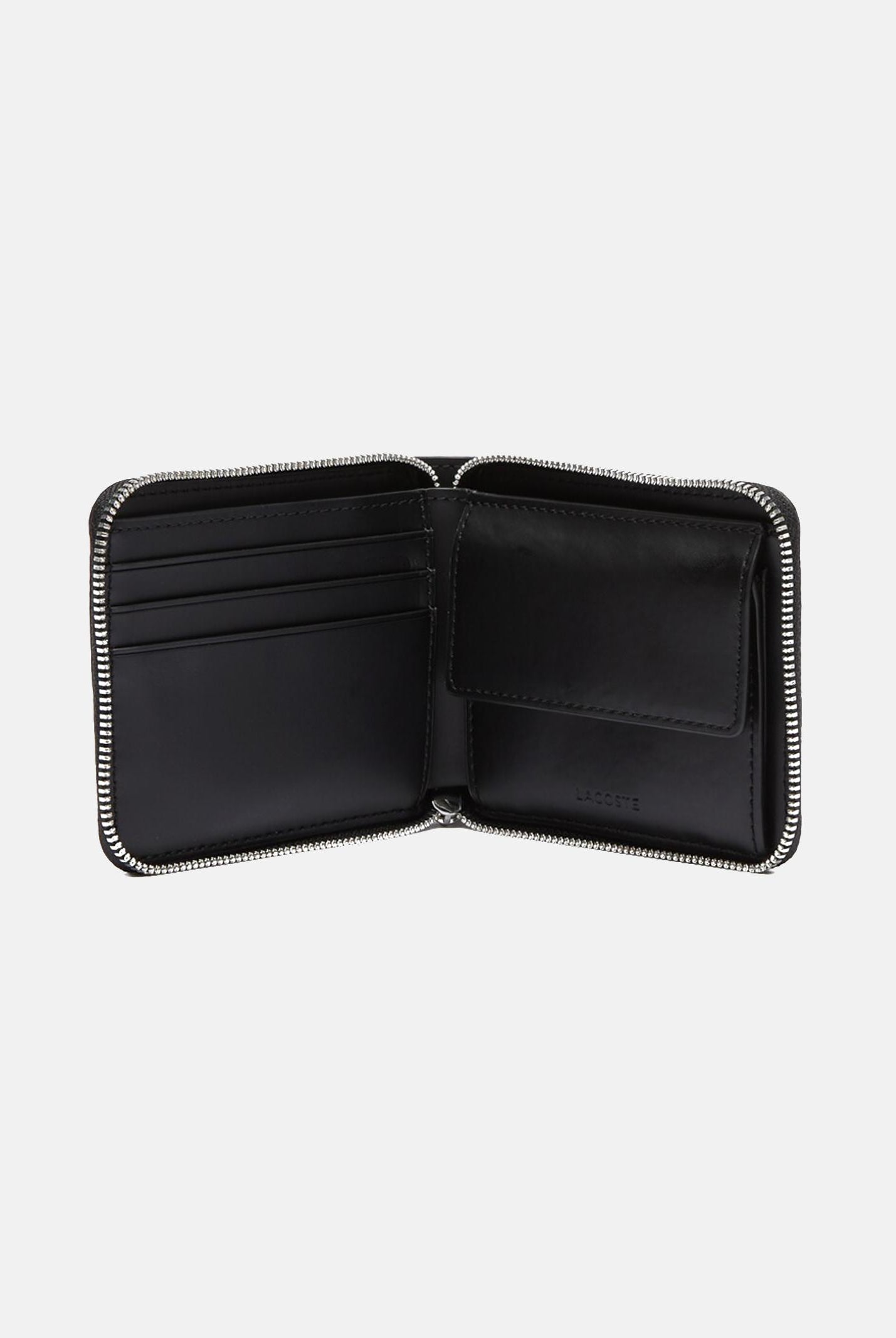 LACOSTE Portafogli nero da uomo con motivo monogram NH4005 H45 LACOSTE