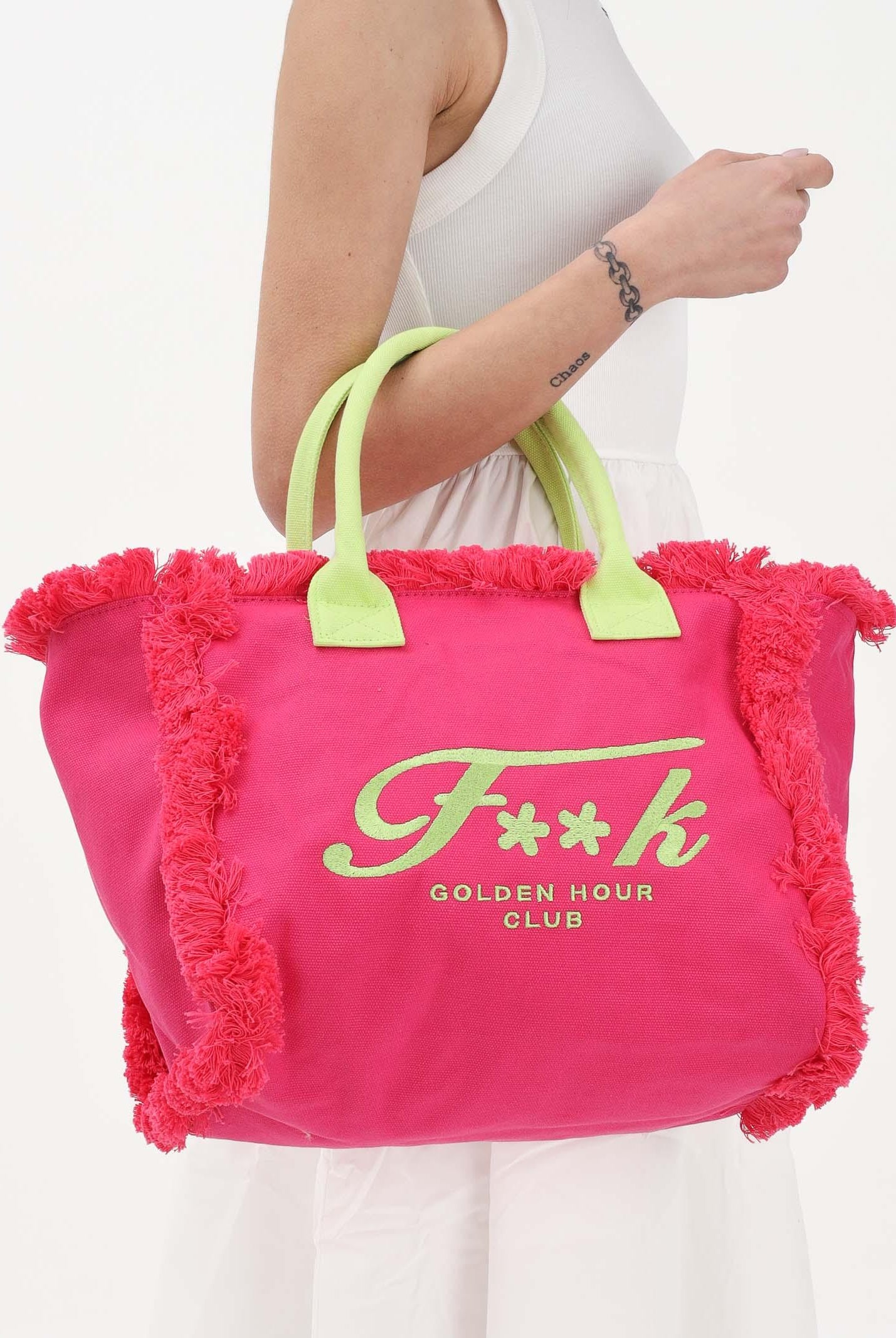 F**K Borsa mare fucsia da donna con logo FA26-SW0101FX . F**K