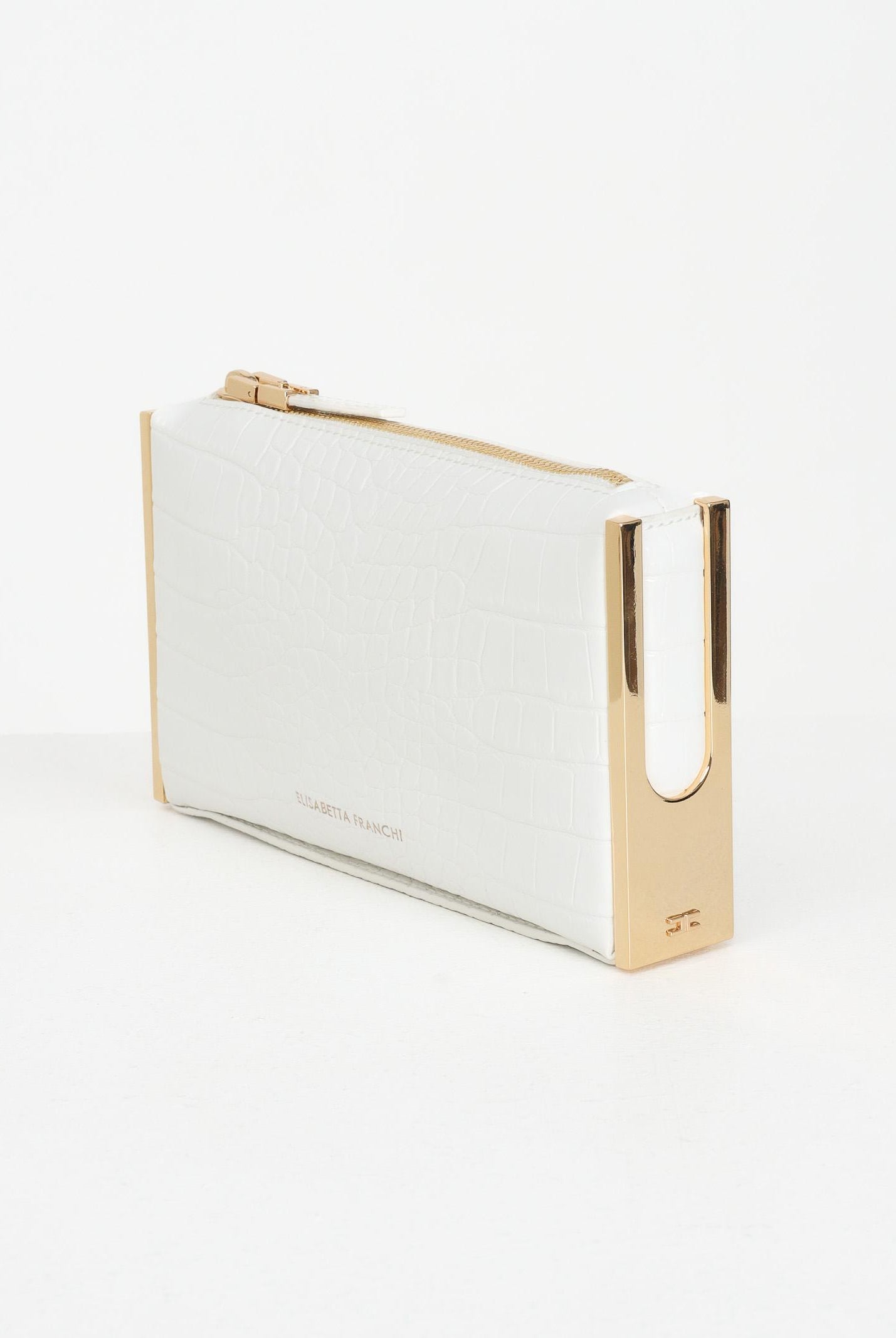 ELISABETTA FRANCHI Pochette avorio da donna con stampa cocco BS51A56E2 360 ELISABETTA FRANCHI