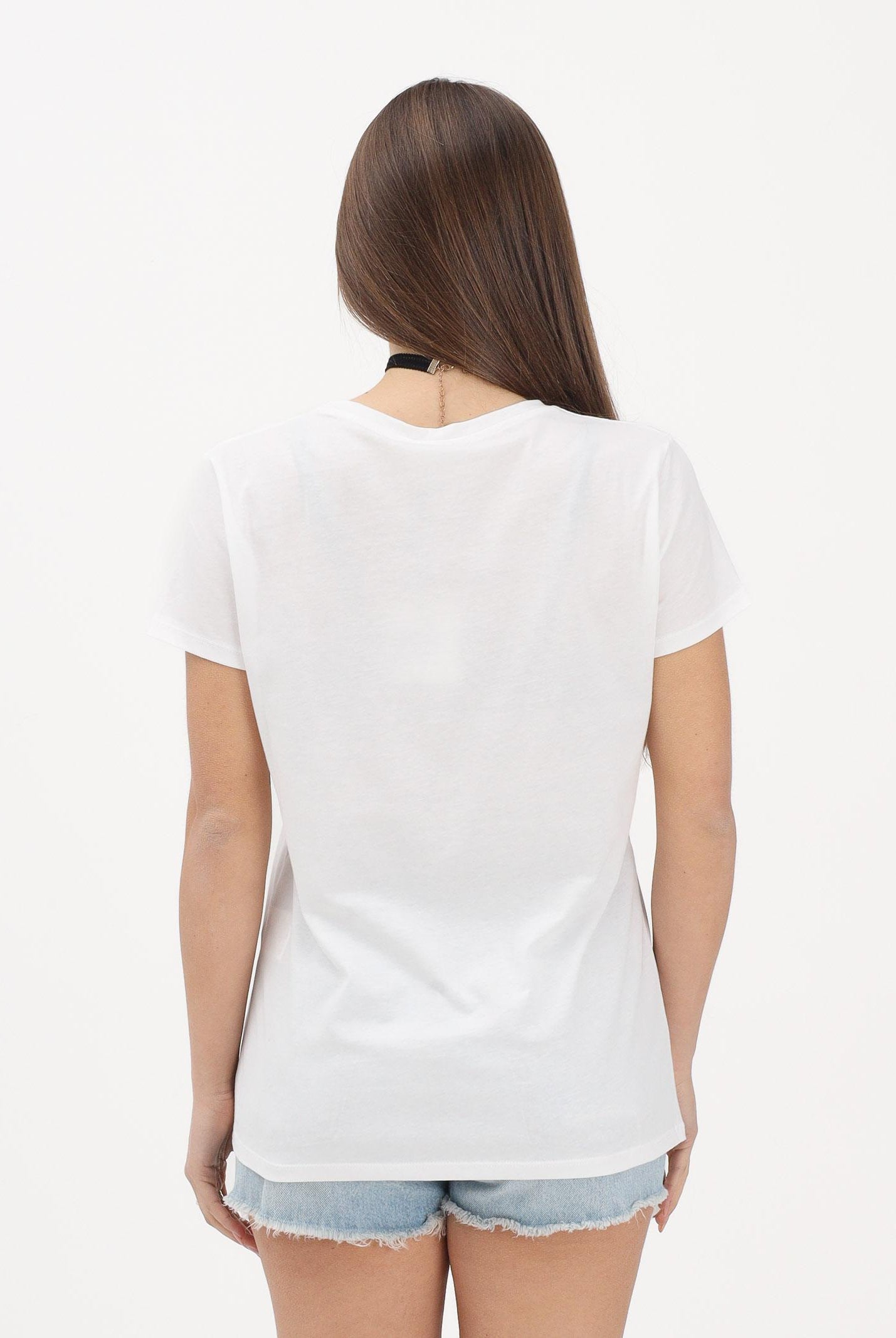 VICOLO T-shirt a manica corta bianca da donna con stampa "Viziata" RAB0682 02 VICOLO