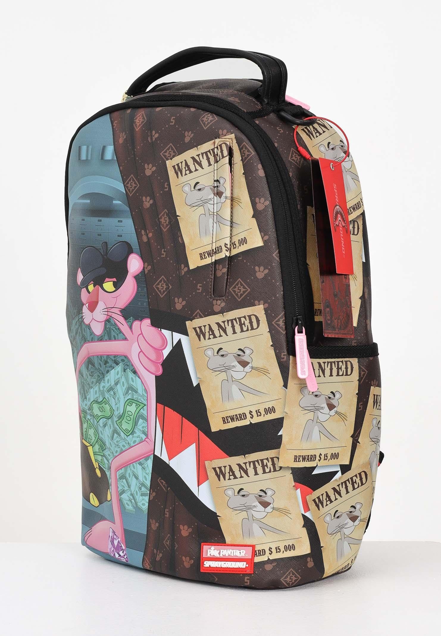 SPRAYGROUND Zaino PINK PANTHER BURGLAR ESCAPE DLXV marrone per uomo e donna 910B7773NSZ SPRAYGROUND