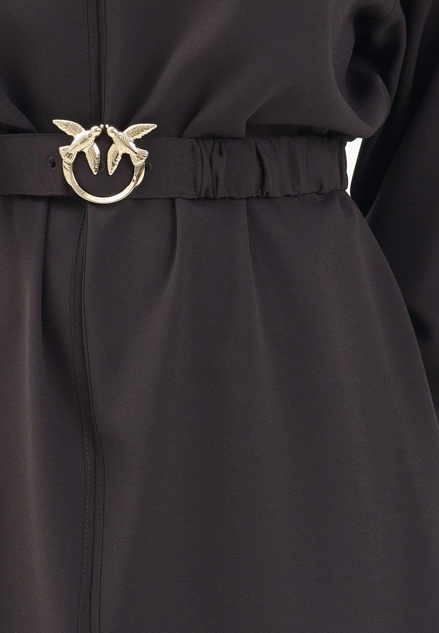 PINKO Abito corto marrone da donna con cintura 105586A2QW M04 PINKO