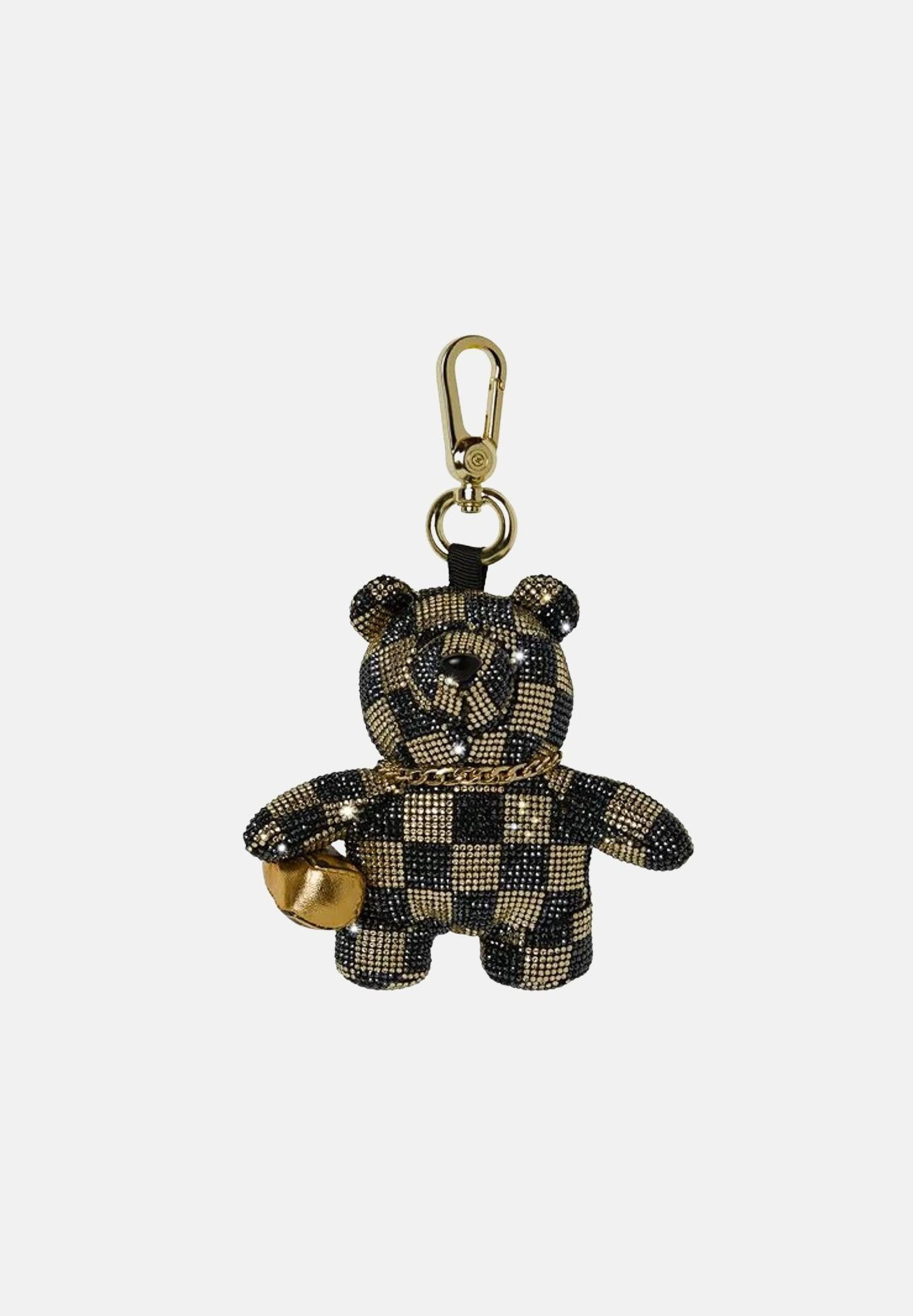 SPRAYGROUND Ciondolo GOLD AND DANGEROUS BEAR KEYCHAIN nero e oro da donna 910K8350NSZ . SPRAYGROUND