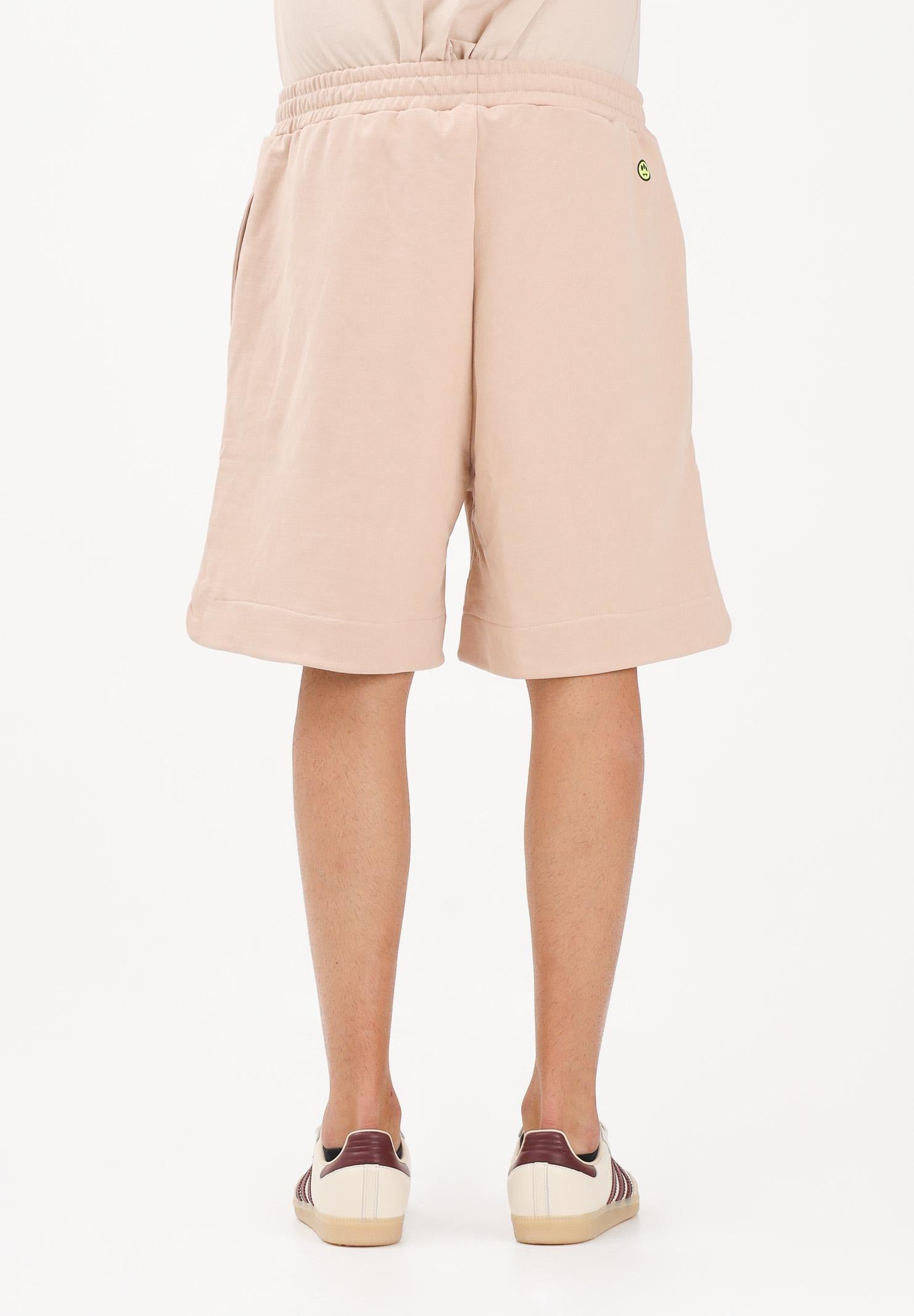 BARROW Shorts sportivo sabbia per uomo e donna con logo S6BWUABE009 092 BARROW