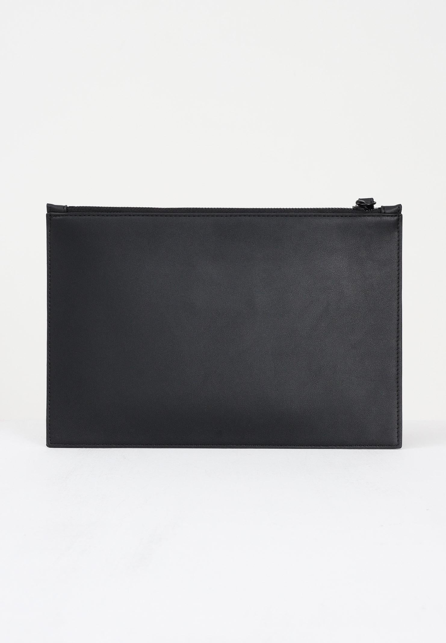 MARCELO BURLON COUNTY OF MILAN Pochette a mano nera per uomo e donna con stampa COMAF250133 . MARCELO BURLON COUNTY OF MILAN