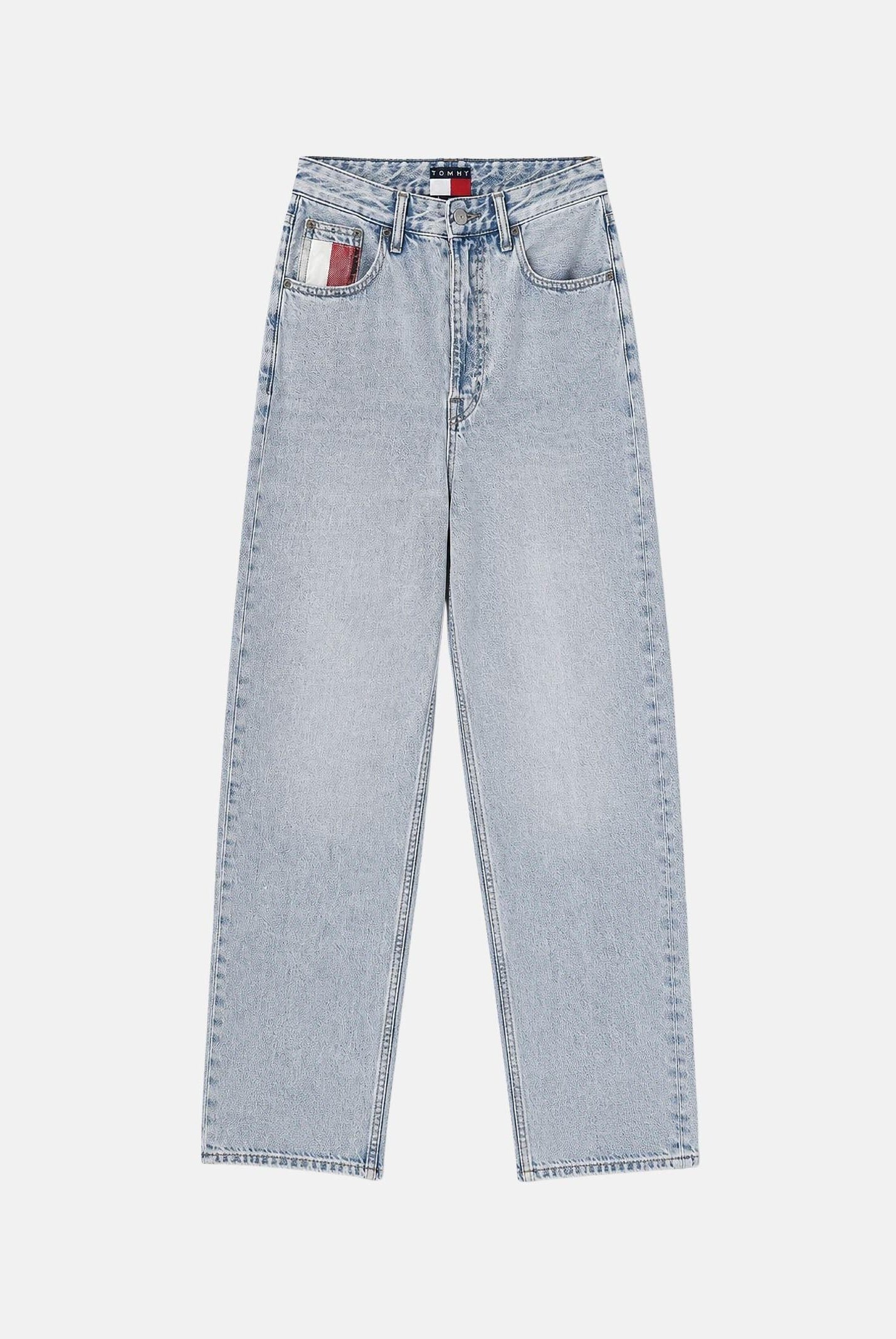 TOMMY JEANS Jeans Mom Fit Denim Light 1AB azzurro chiaro donna DW0DW23467 1AB TOMMY JEANS