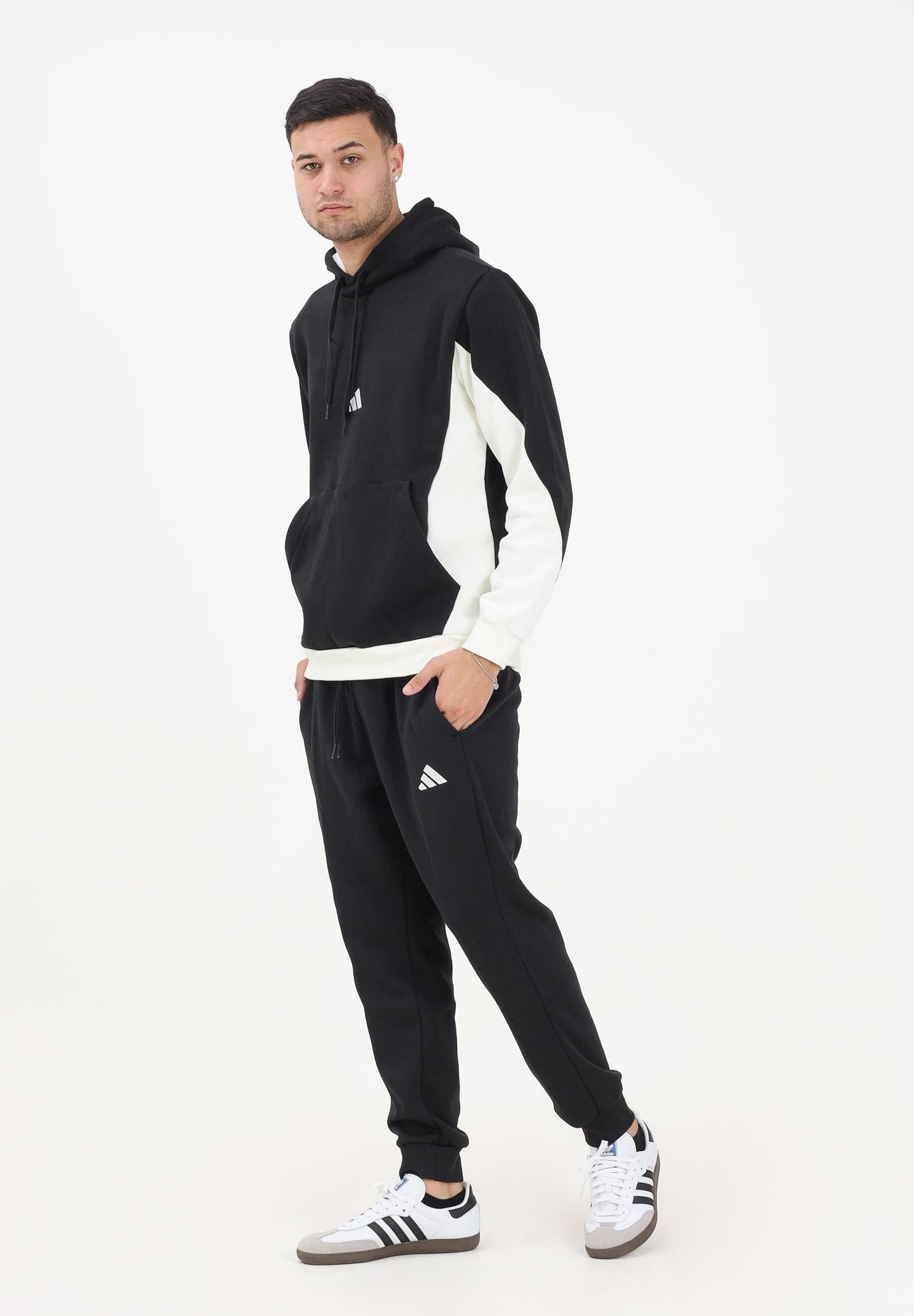 ADIDAS PERFORMANCE Tuta Fleece Colorblock nera e bianca da uomo KB5264 ADIDAS PERFORMANCE