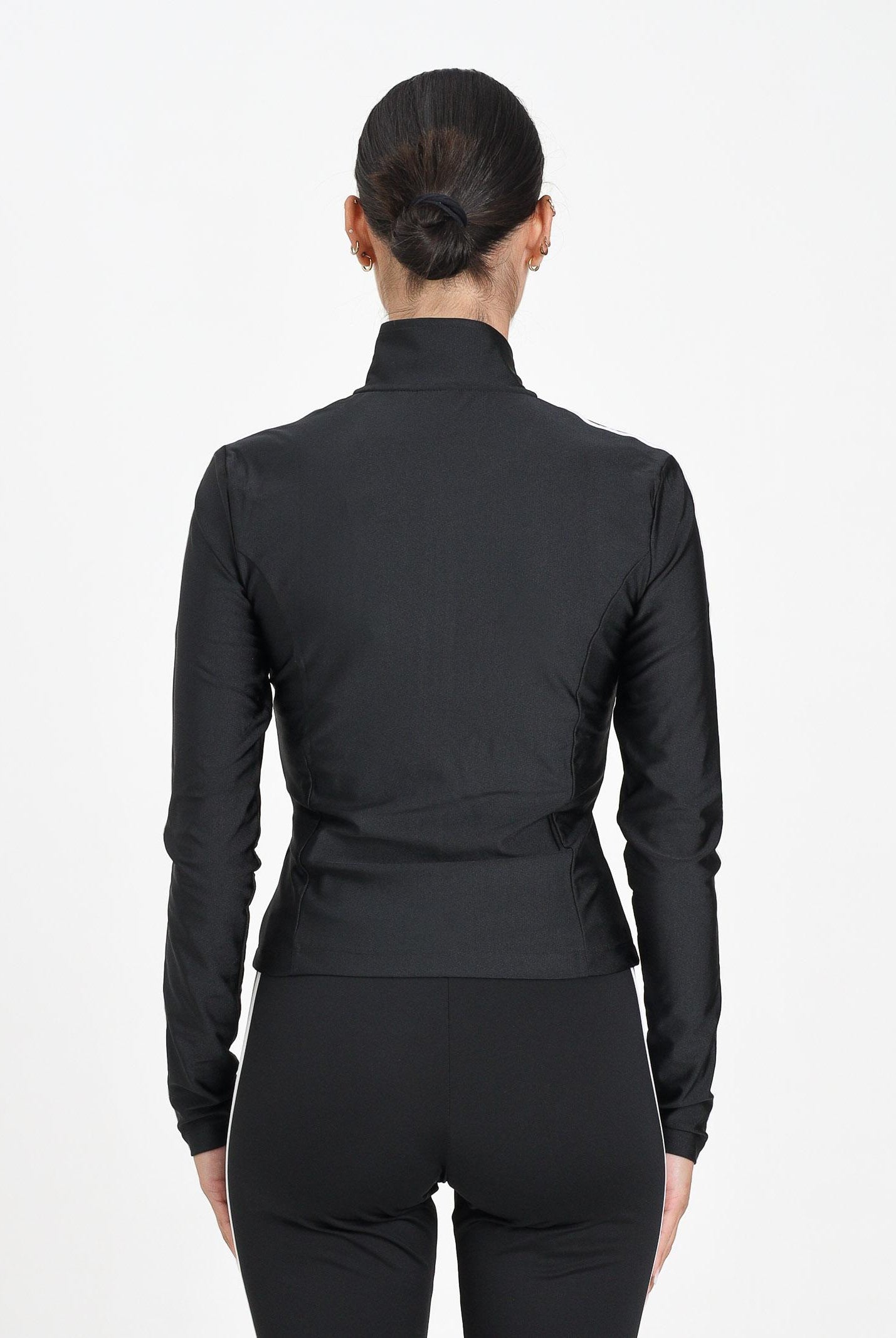 ADIDAS ORIGINALS Felpa con zip adicolor 3-Stripes Slim nera da donna JD5025 ADIDAS ORIGINALS