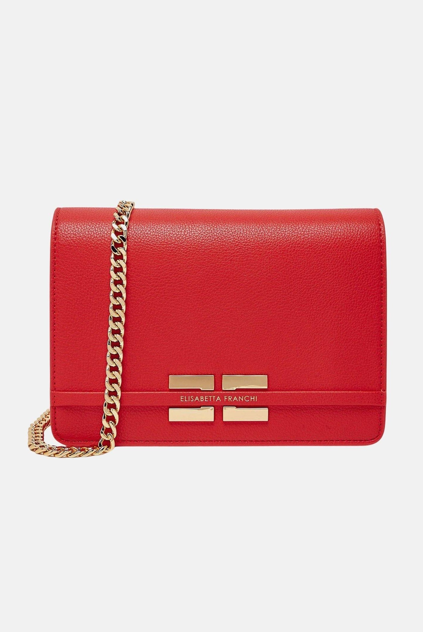 ELISABETTA FRANCHI Pochette rossa da donna con logo BS39A61E2 H85 ELISABETTA FRANCHI