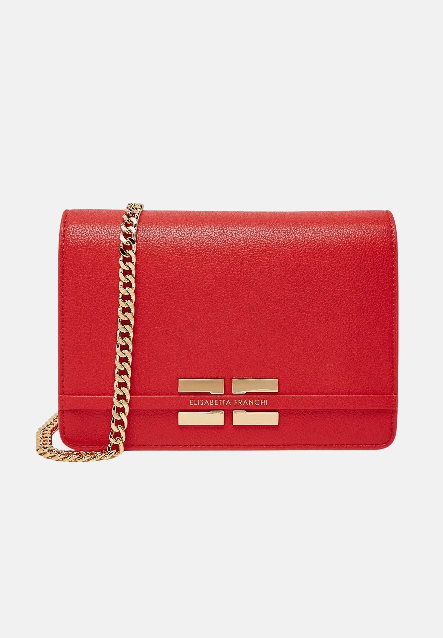 ELISABETTA FRANCHI Pochette rossa da donna con logo BS39A61E2 H85 ELISABETTA FRANCHI