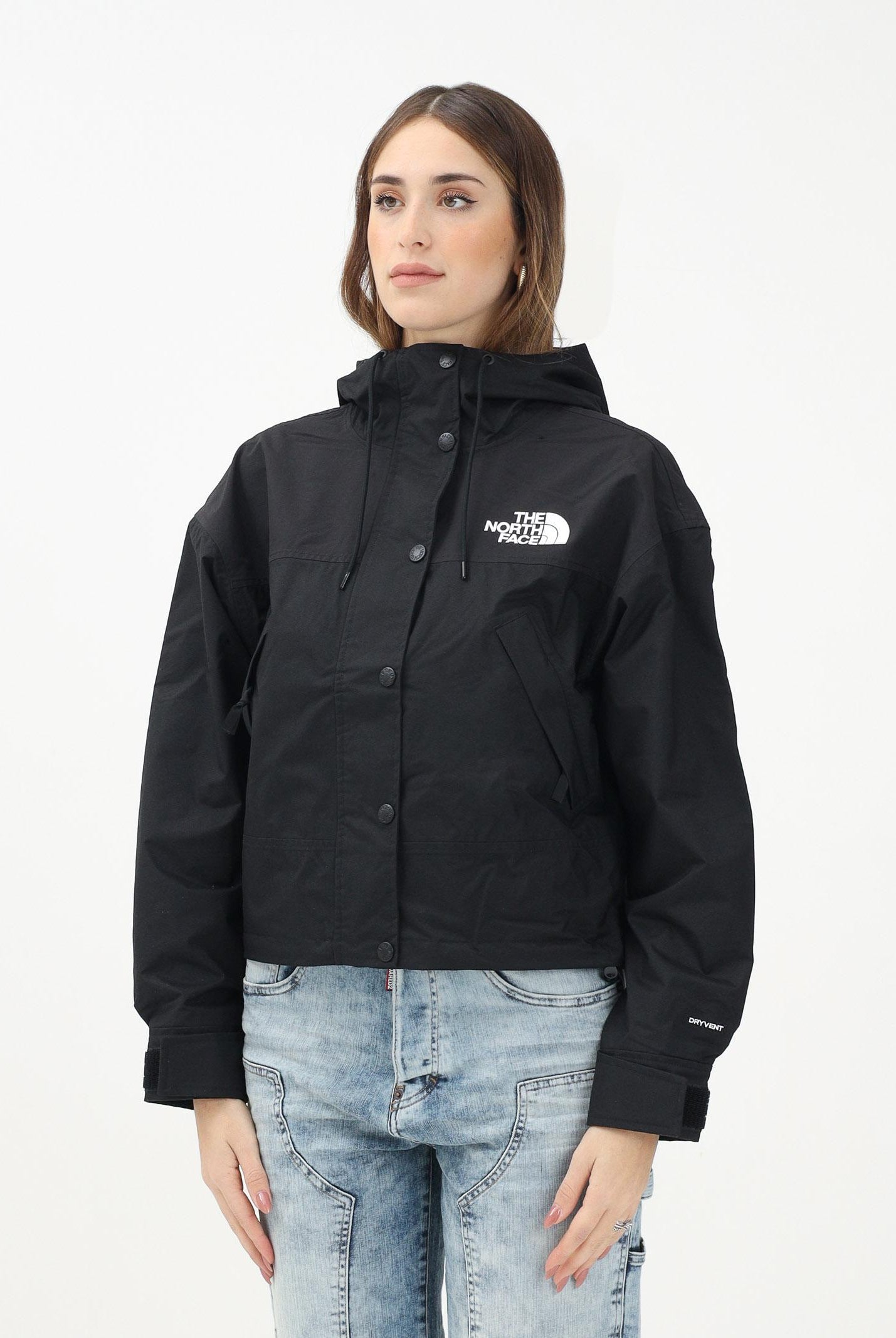 THE NORTH FACE Giacca a vento Mountain Mono nera da donna NF0A8BCHJK31 . THE NORTH FACE