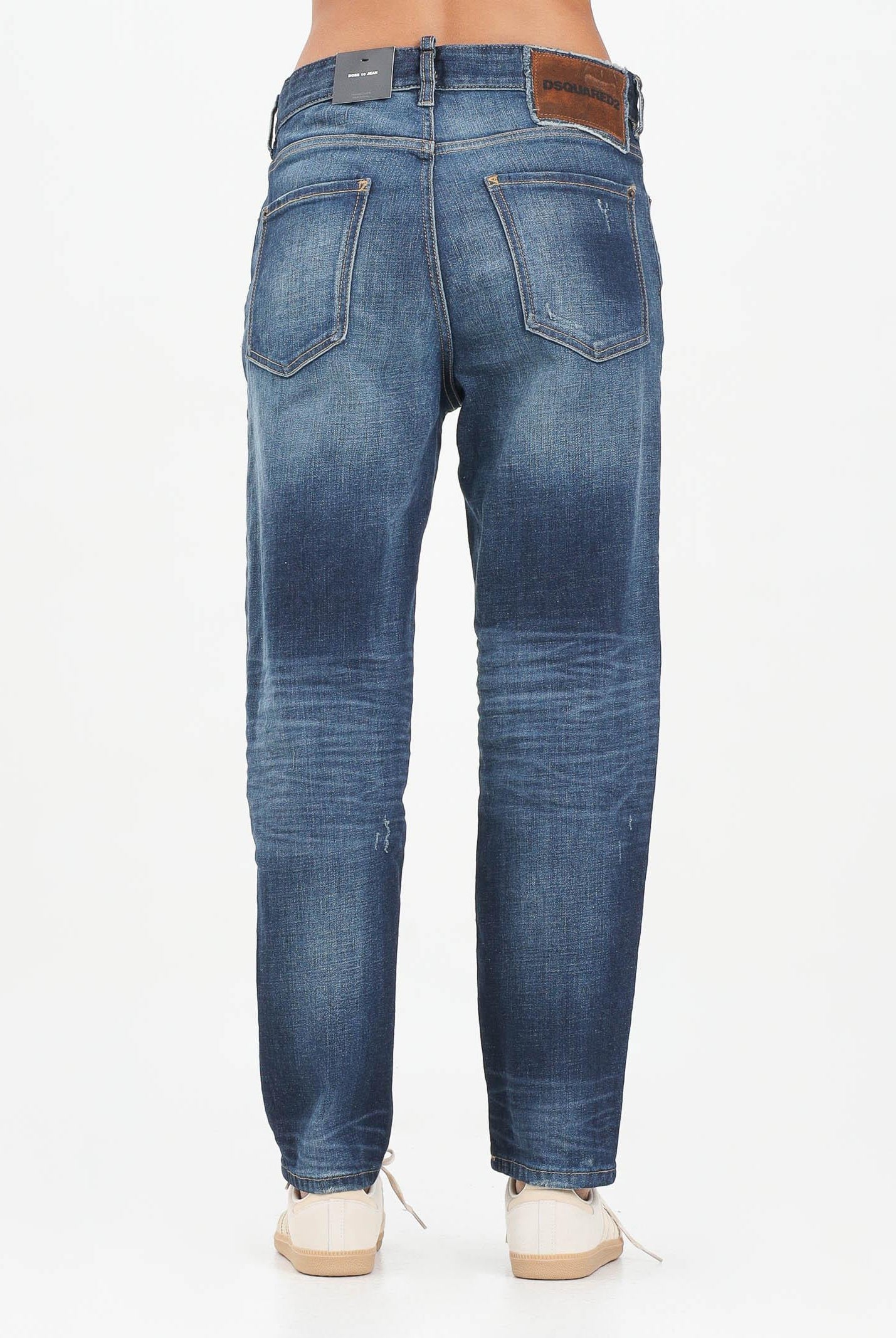 DSQUARED2 Jeans Boss 10 in denim blu per donna, ragazzi e bambini DQ2241D0AER DQ01 DSQUARED2