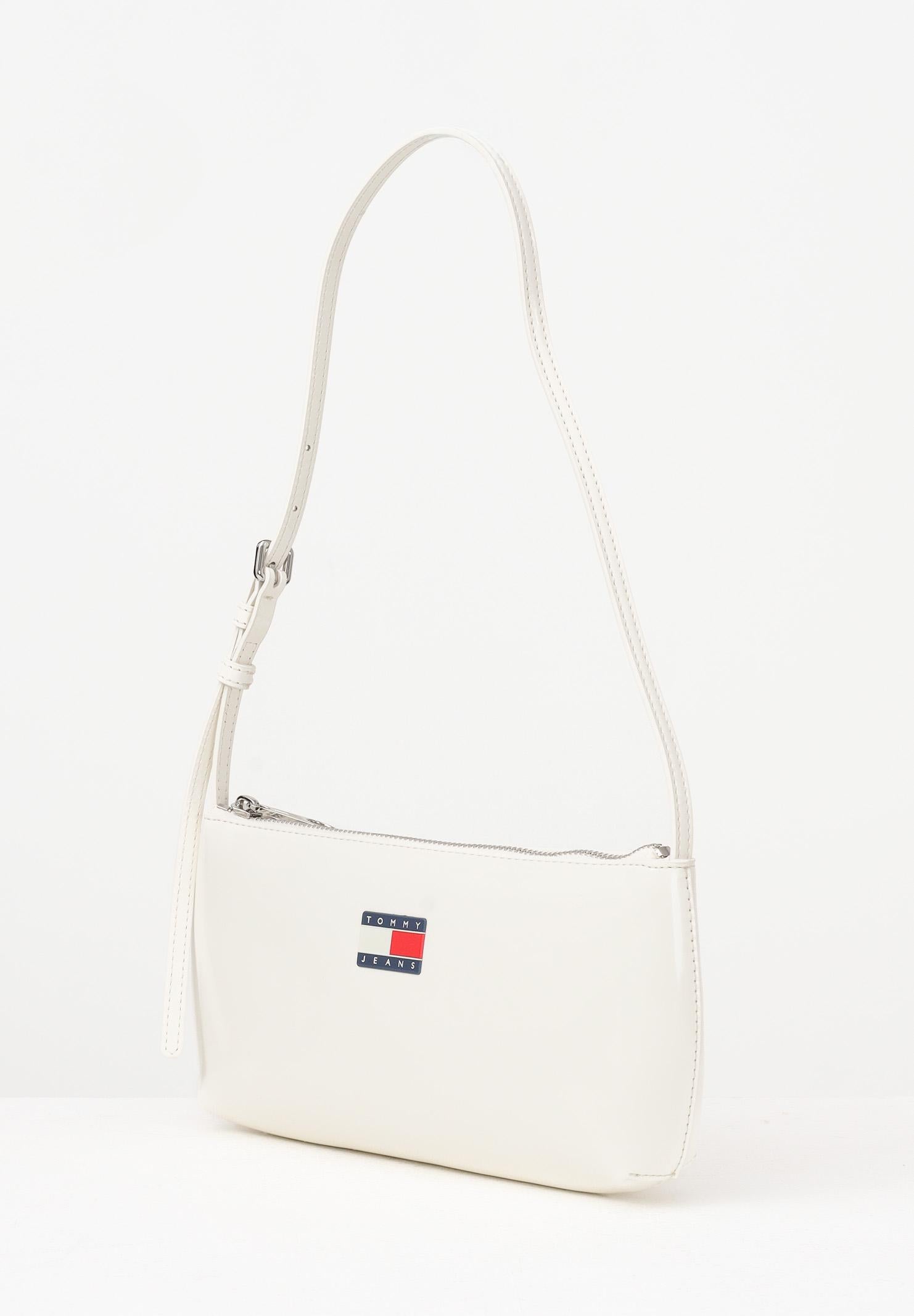 TOMMY JEANS Borsa a spalla Essential panna da donna AW0AW17866 YBI TOMMY JEANS
