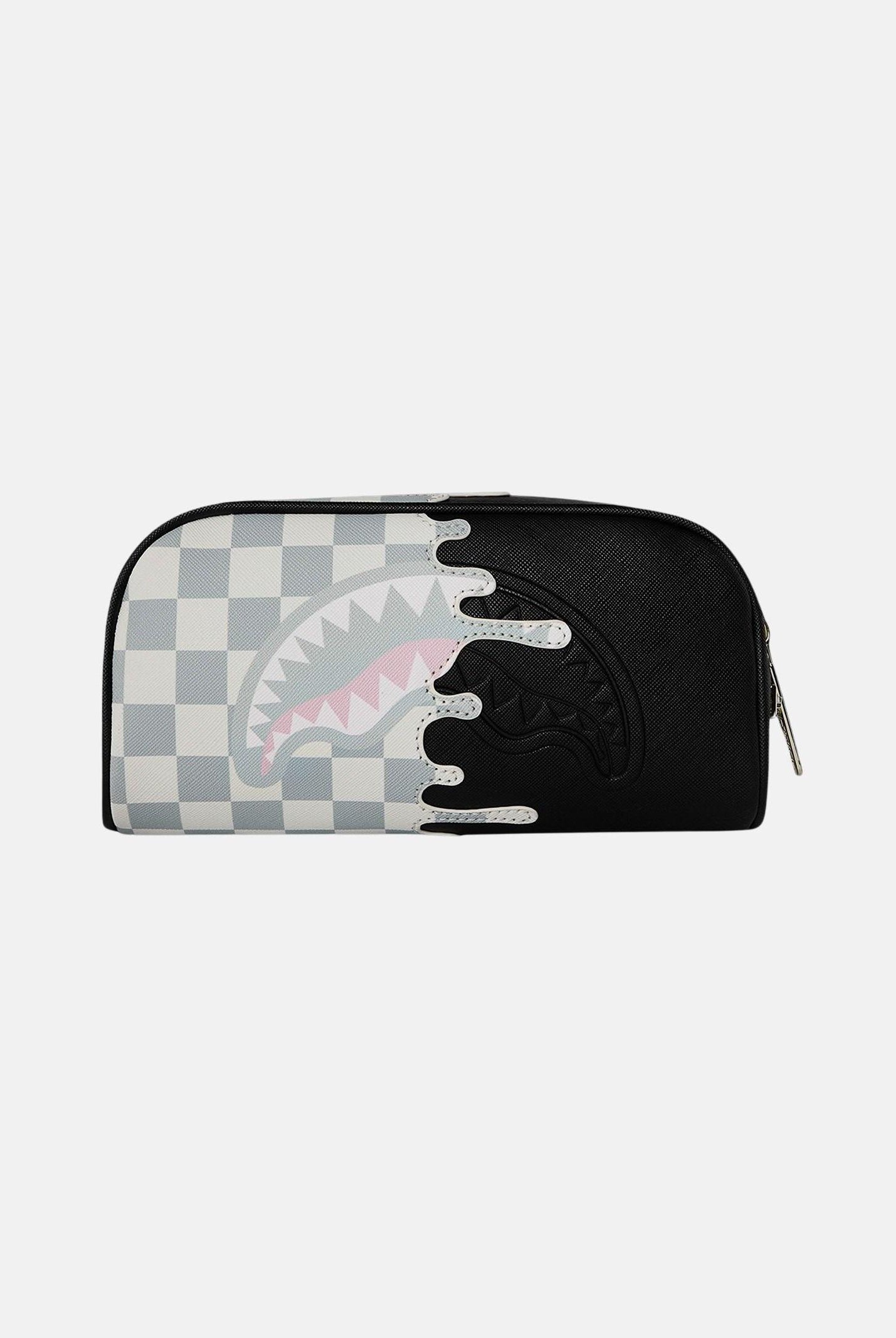 SPRAYGROUND Astuccio Cream Check Side Drip nero e bianco da donna 910B8921NSZ . SPRAYGROUND