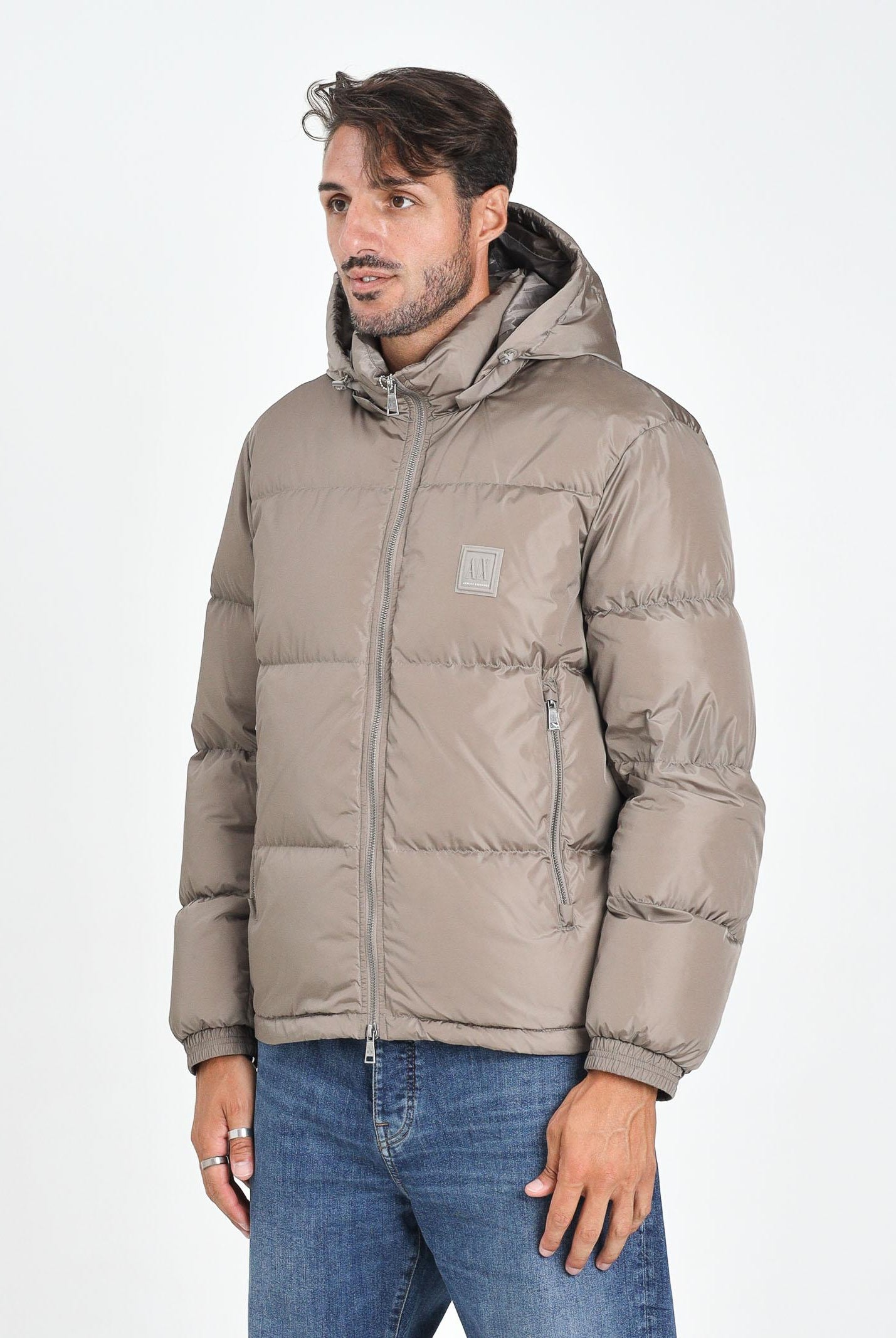 ARMANI EXCHANGE Piumino beige da uomo con logo XM000348AF12286 U6107 ARMANI EXCHANGE