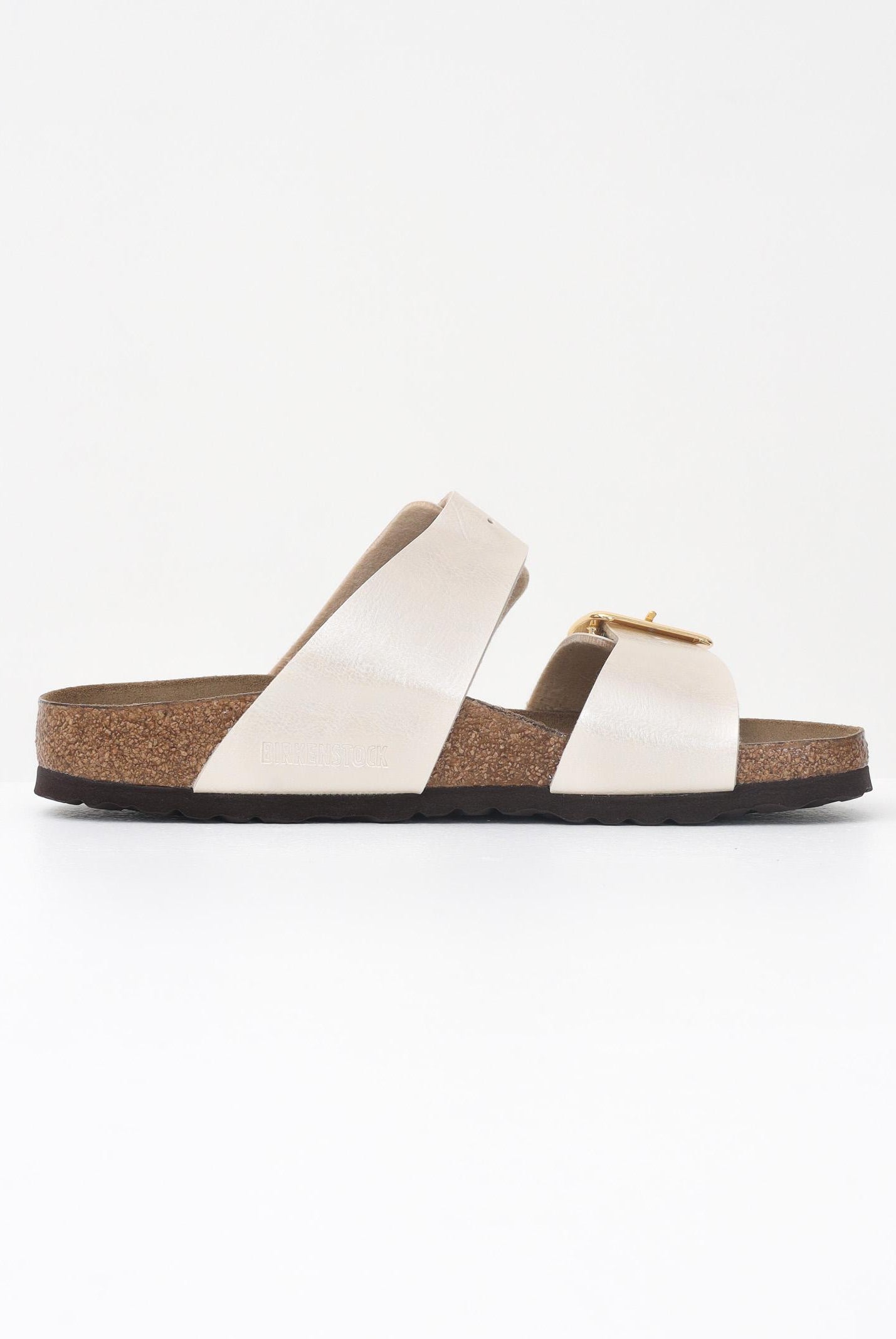 BIRKENSTOCK Ciabatte Sydney Cushion Buckle bianche da donna 1029492 . BIRKENSTOCK