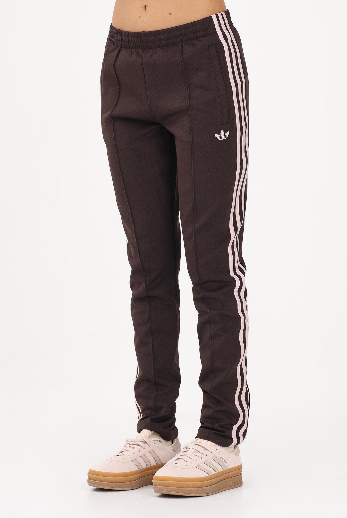 ADIDAS ORIGINALS Pantalone sportivo SST CLASSIC marrone e rosa da donna KD3790 . ADIDAS ORIGINALS