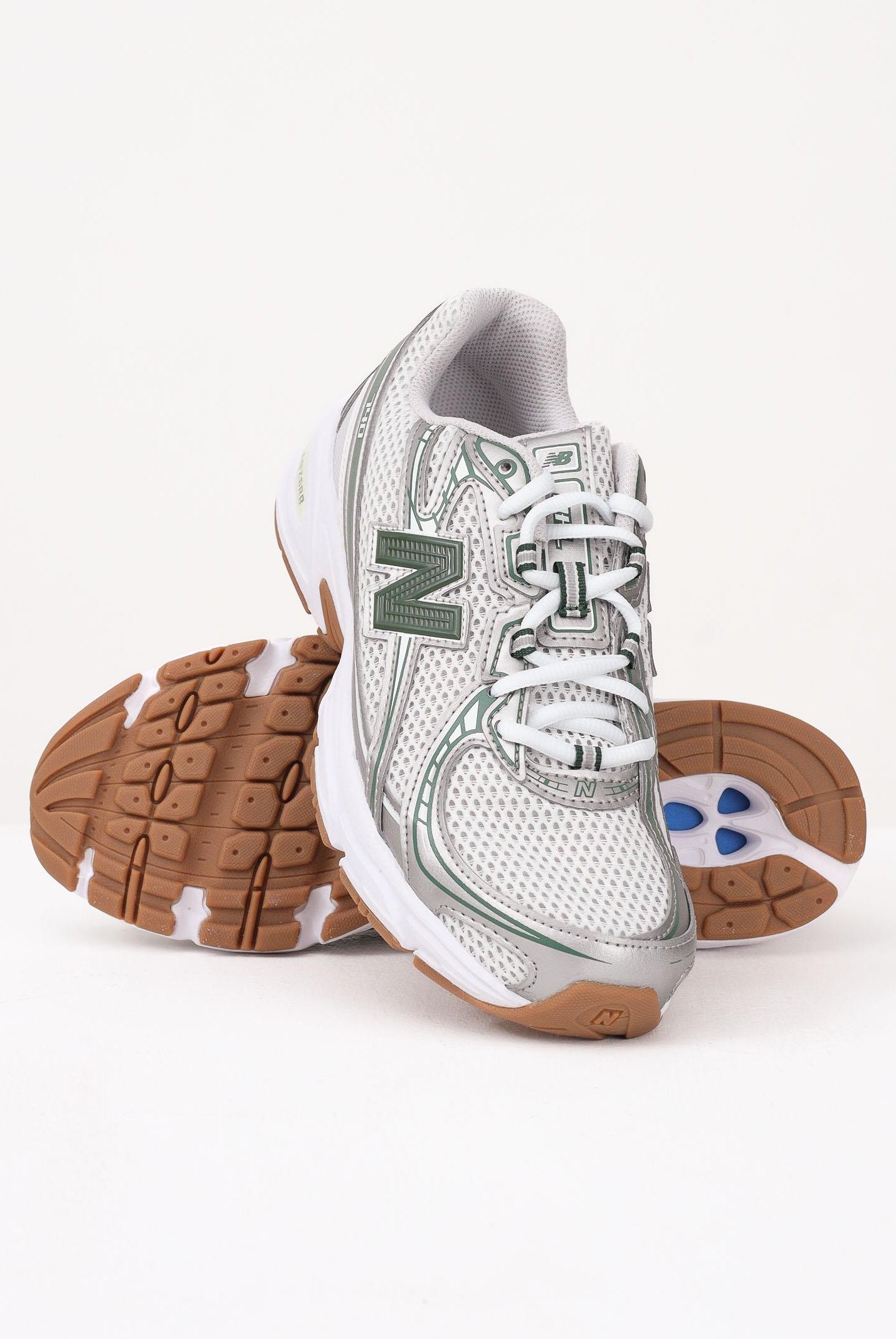 NEW BALANCE Sneakers 740 BUNGEE bianca e verde per uomo e donna GR740SF . NEW BALANCE