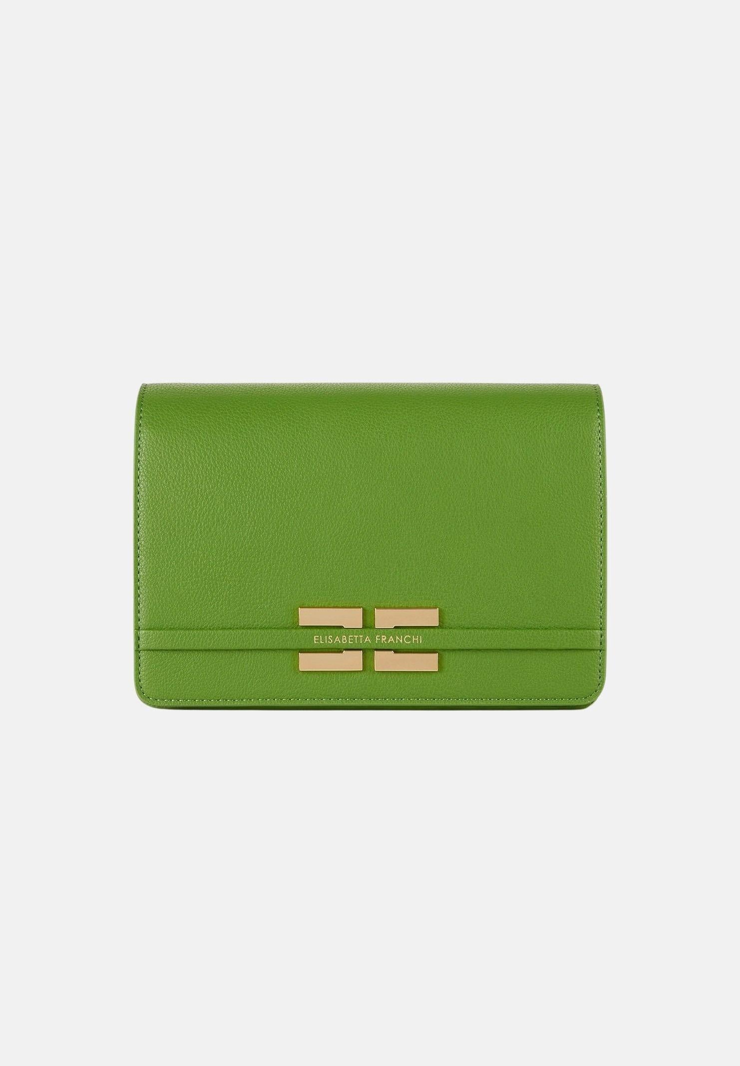 ELISABETTA FRANCHI Pochette verde da donna con logo BS39A61E2 EV3 ELISABETTA FRANCHI