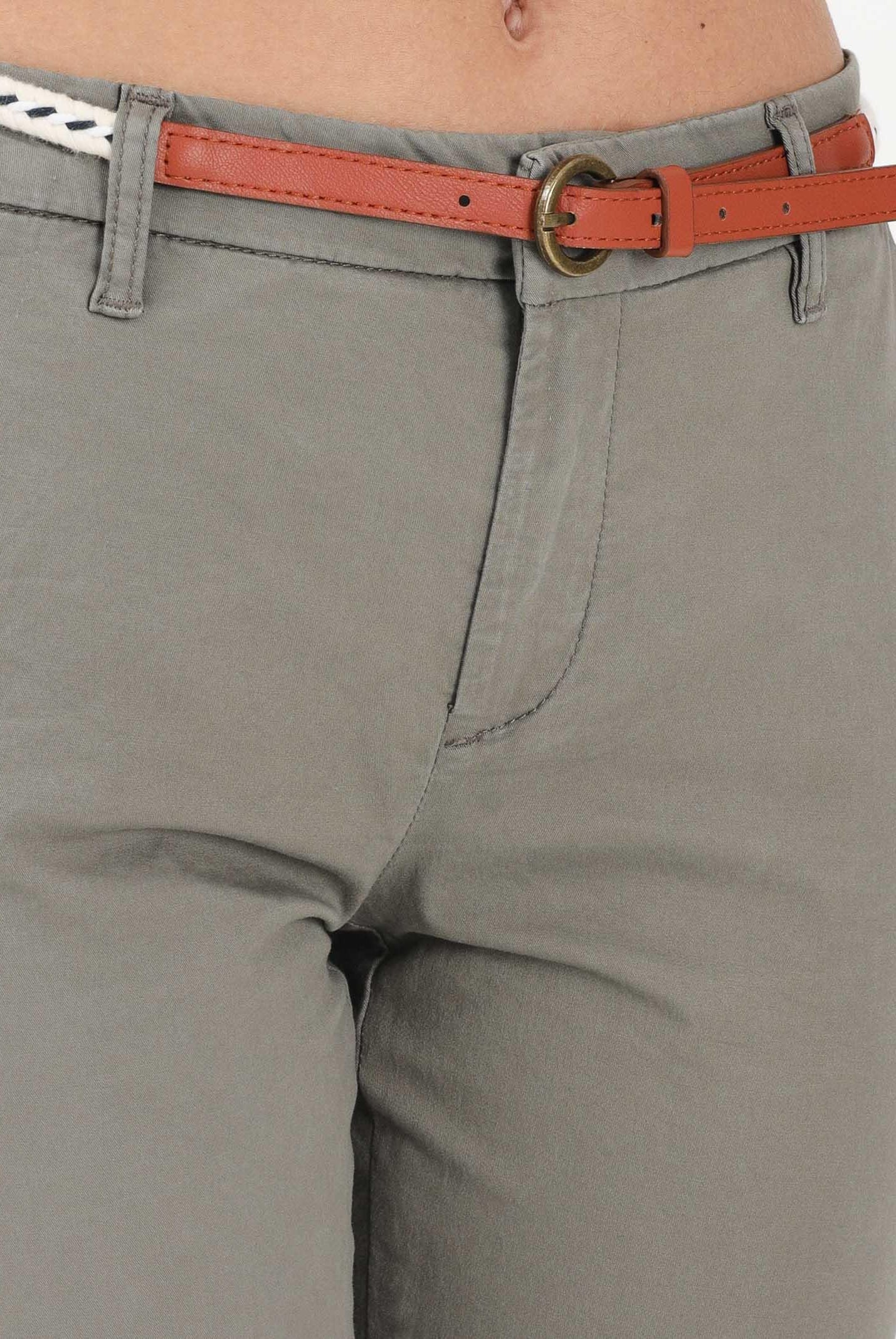 ONLY Pantalone verde oliva da donna con cinturino 15218519 SM ONLY