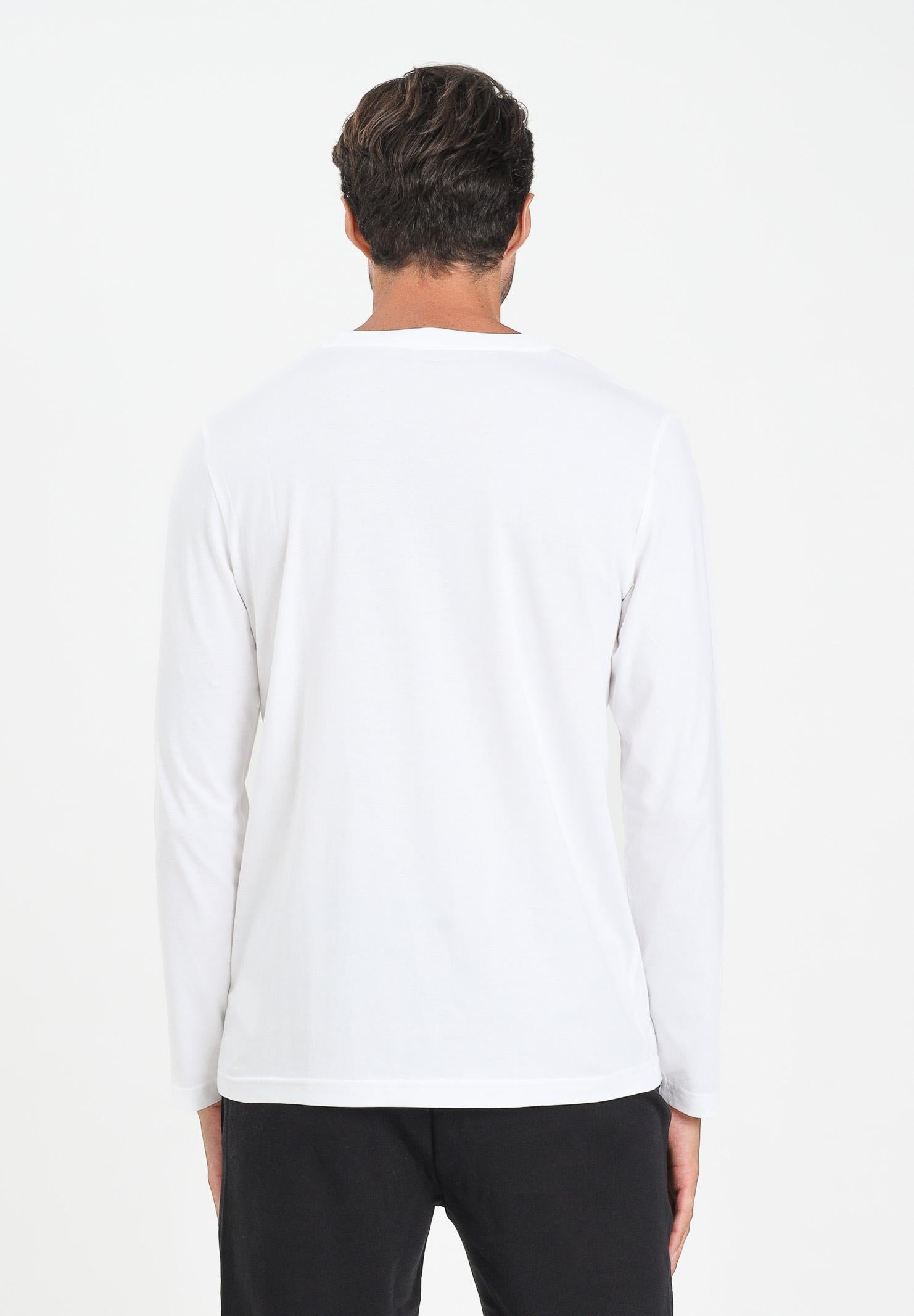 PUMA T-shirt a manica lunga Essentials con logo N. 1 bianca da uomo 682546 02 PUMA