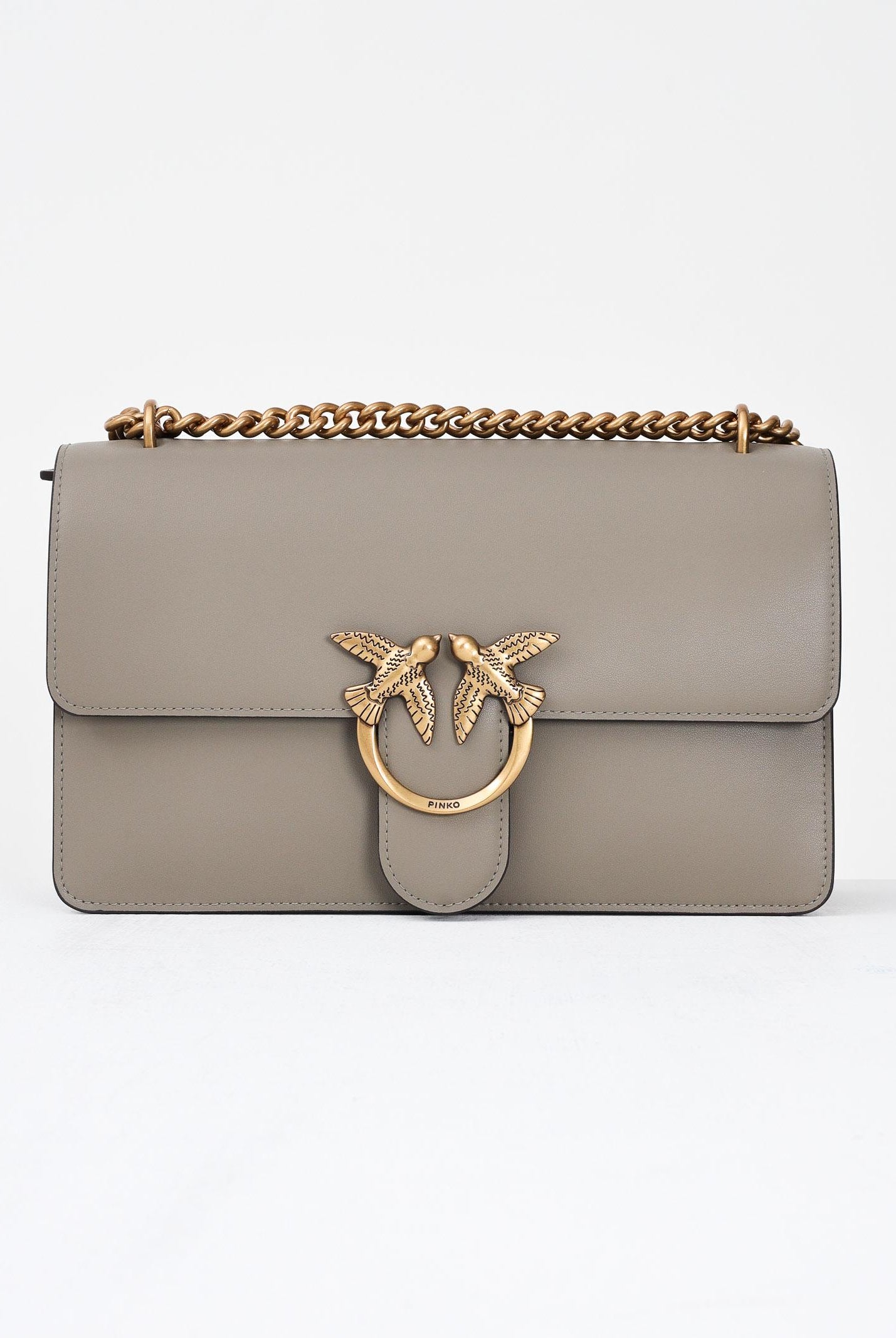 PINKO Borsa a tracolla Classic Love Bag One in morbida pelle mano seta noce da donna 100941A0F1 I68Q PINKO