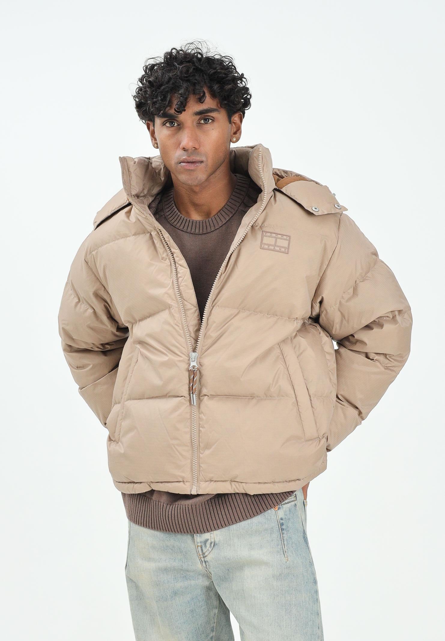 TOMMY JEANS Piumino Alaska beige da uomo DM0DM22036AFE TOMMY JEANS