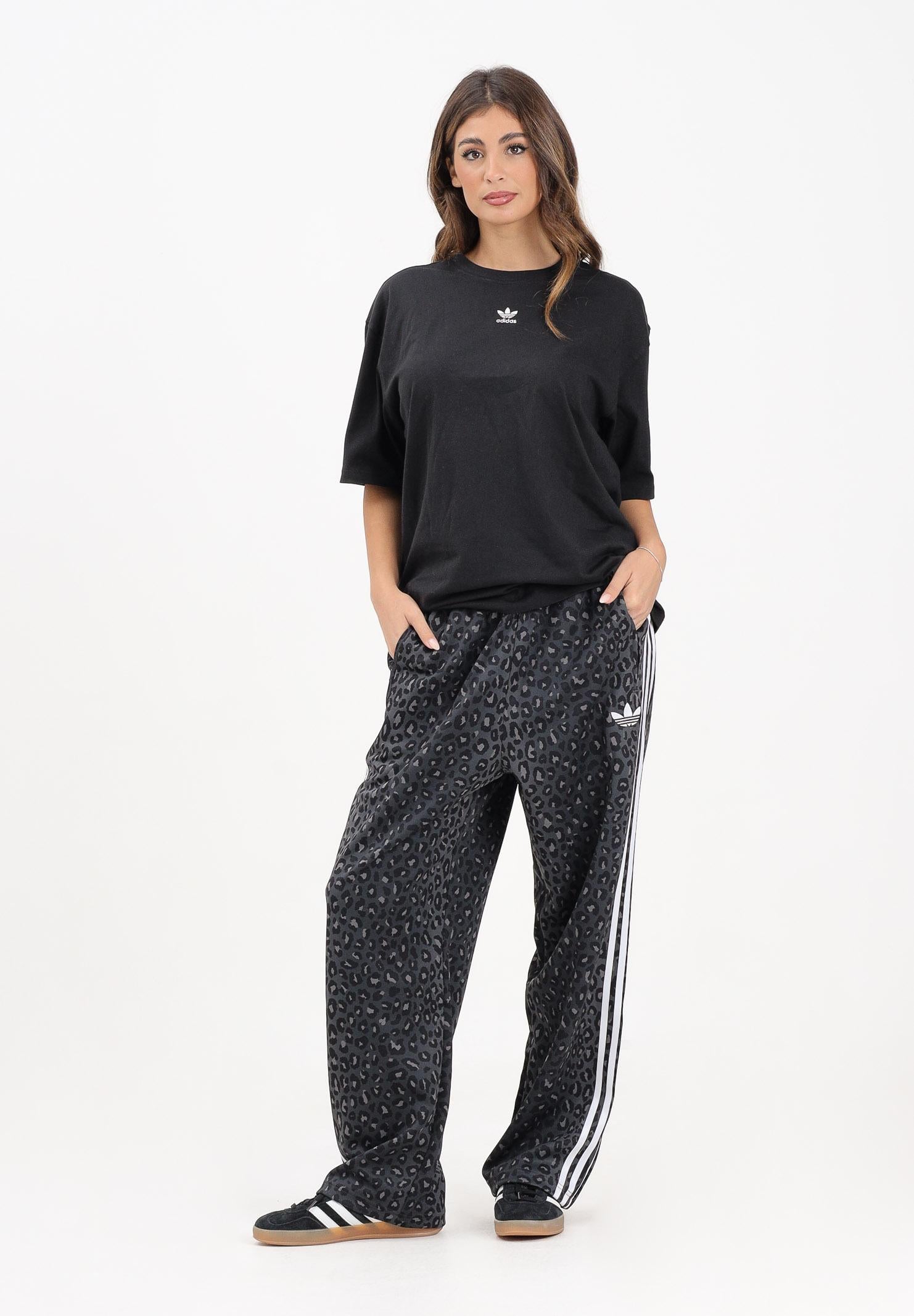 ADIDAS ORIGINALS Pantalone sportivo Firebird Loose Leopard nero da donna JV7582 ADIDAS ORIGINALS