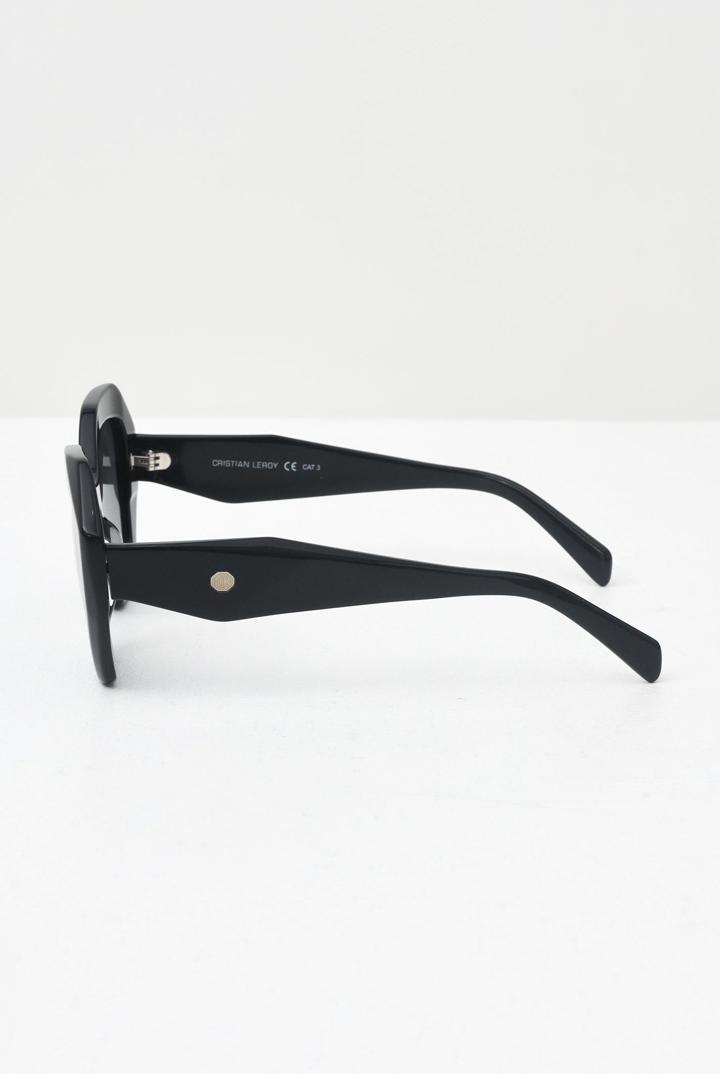 CRISTIAN LEROY Occhiali da sole neri da donna dal design ottagonale 25070 01 CRISTIAN LEROY