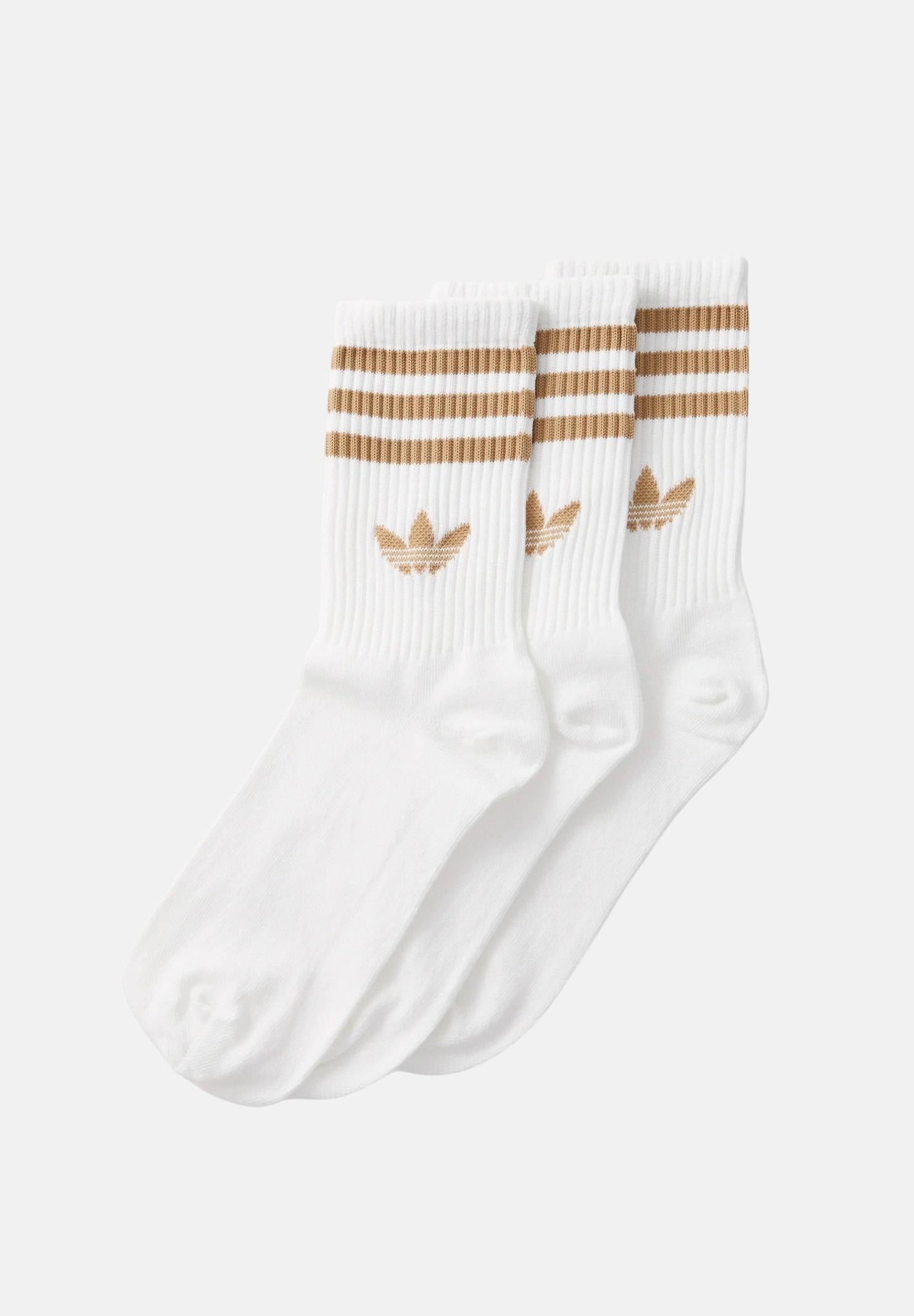 ADIDAS ORIGINALS Calzini (3 paia) 3-Stripes bianchi e beige per uomo e donna JV7407 ADIDAS ORIGINALS
