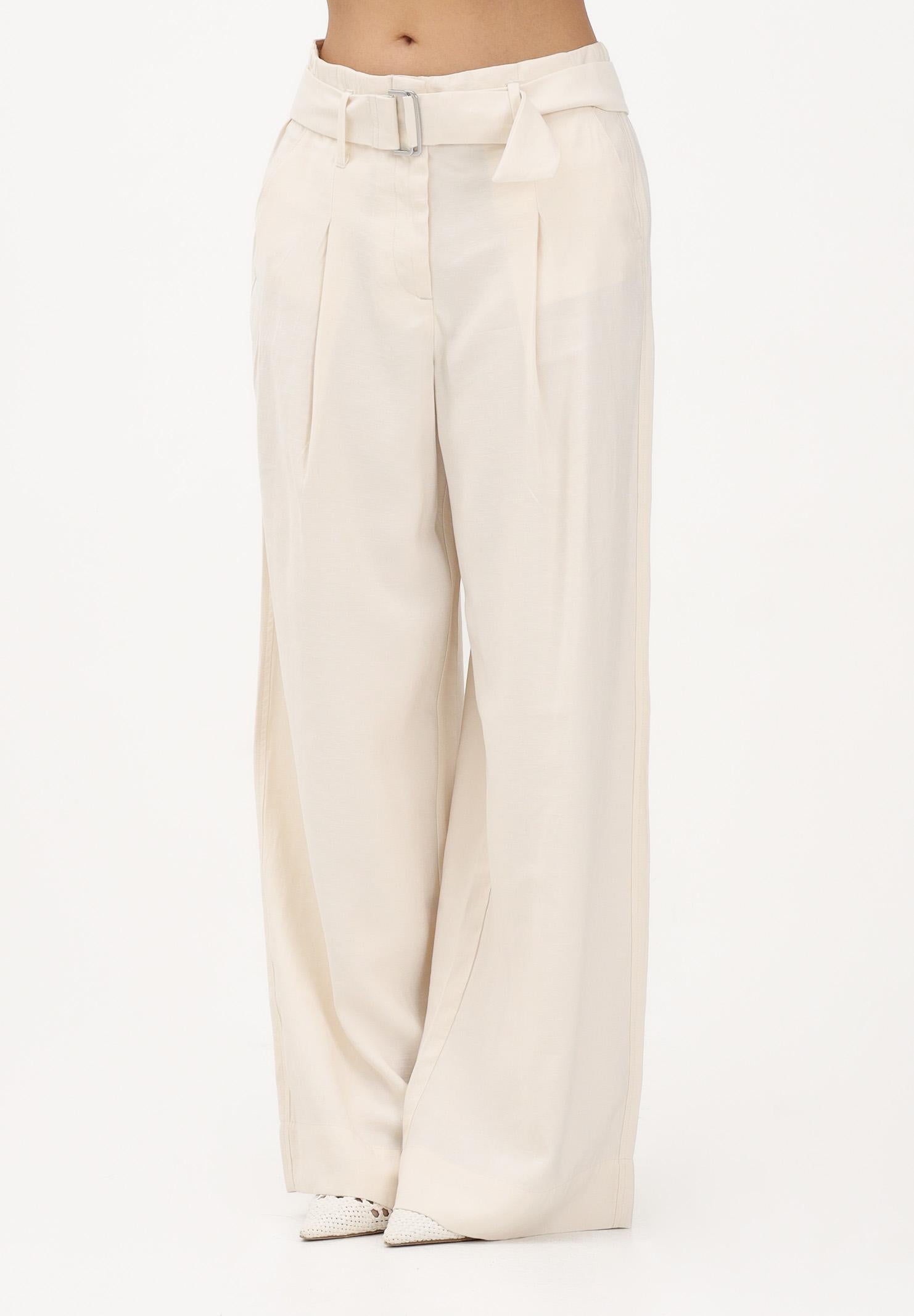 ONLY Pantalone panna da donna con cintura 15367390 CLDA ONLY