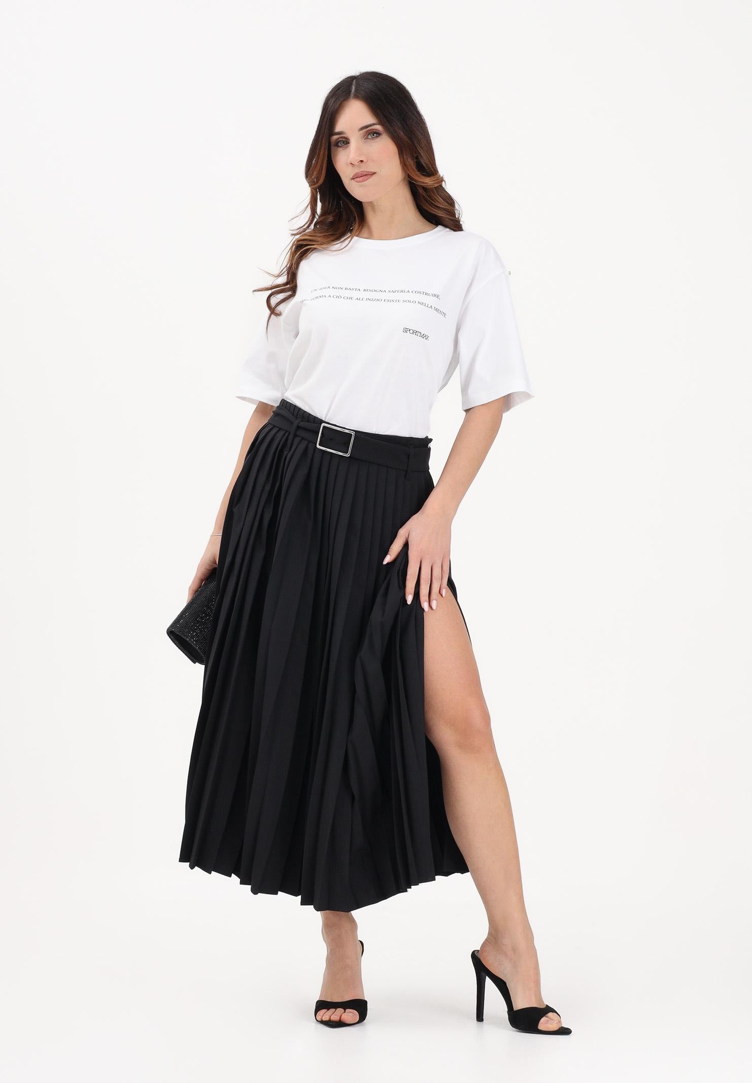 SPORTMAX Gonna midi SPXPANTEON nera da donna 2612101081600 002 SPORTMAX