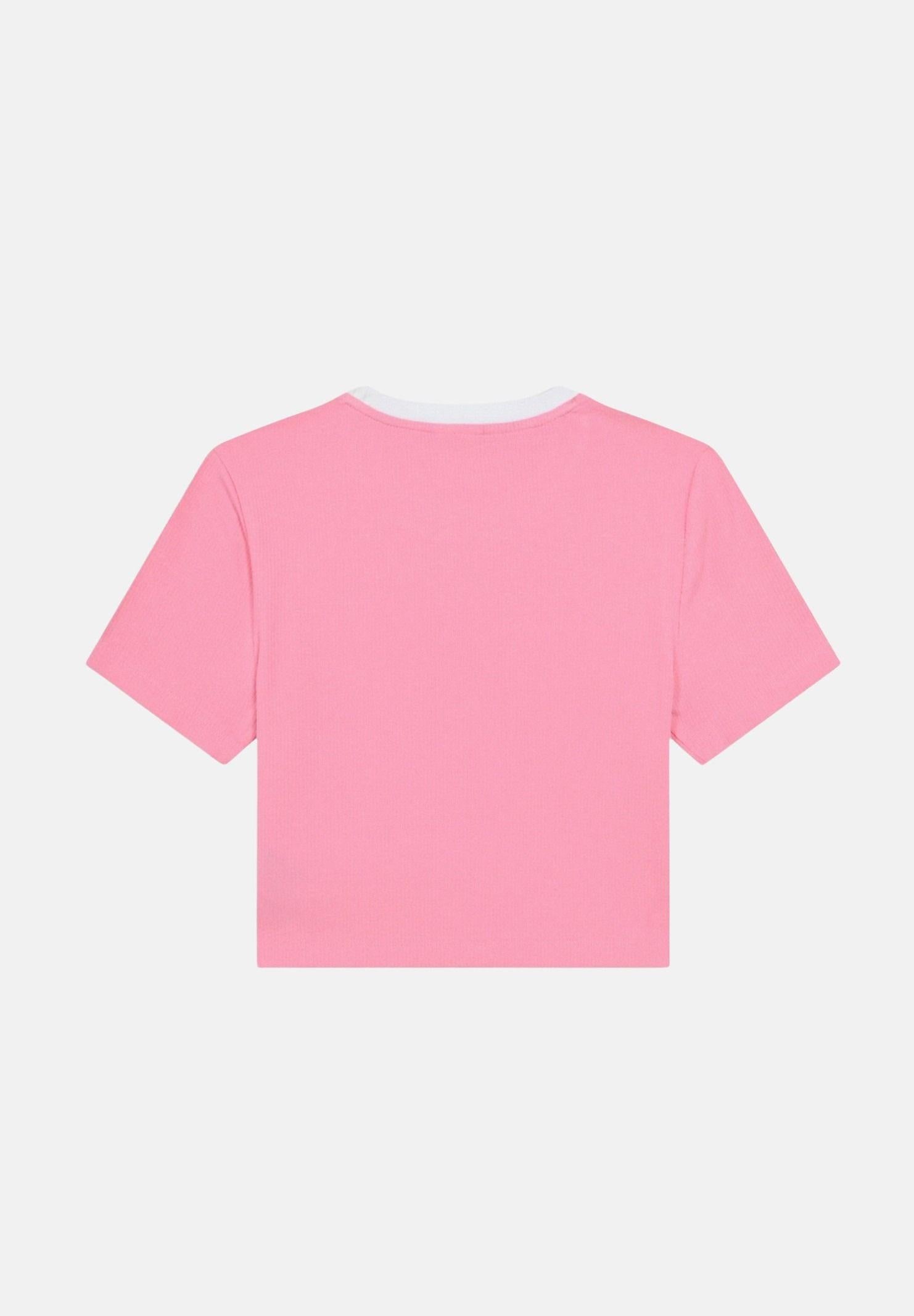 ADIDAS ORIGINALS T-shirt a manica corta Tight Mini Rib rosa da bambina KE4914 . ADIDAS ORIGINALS