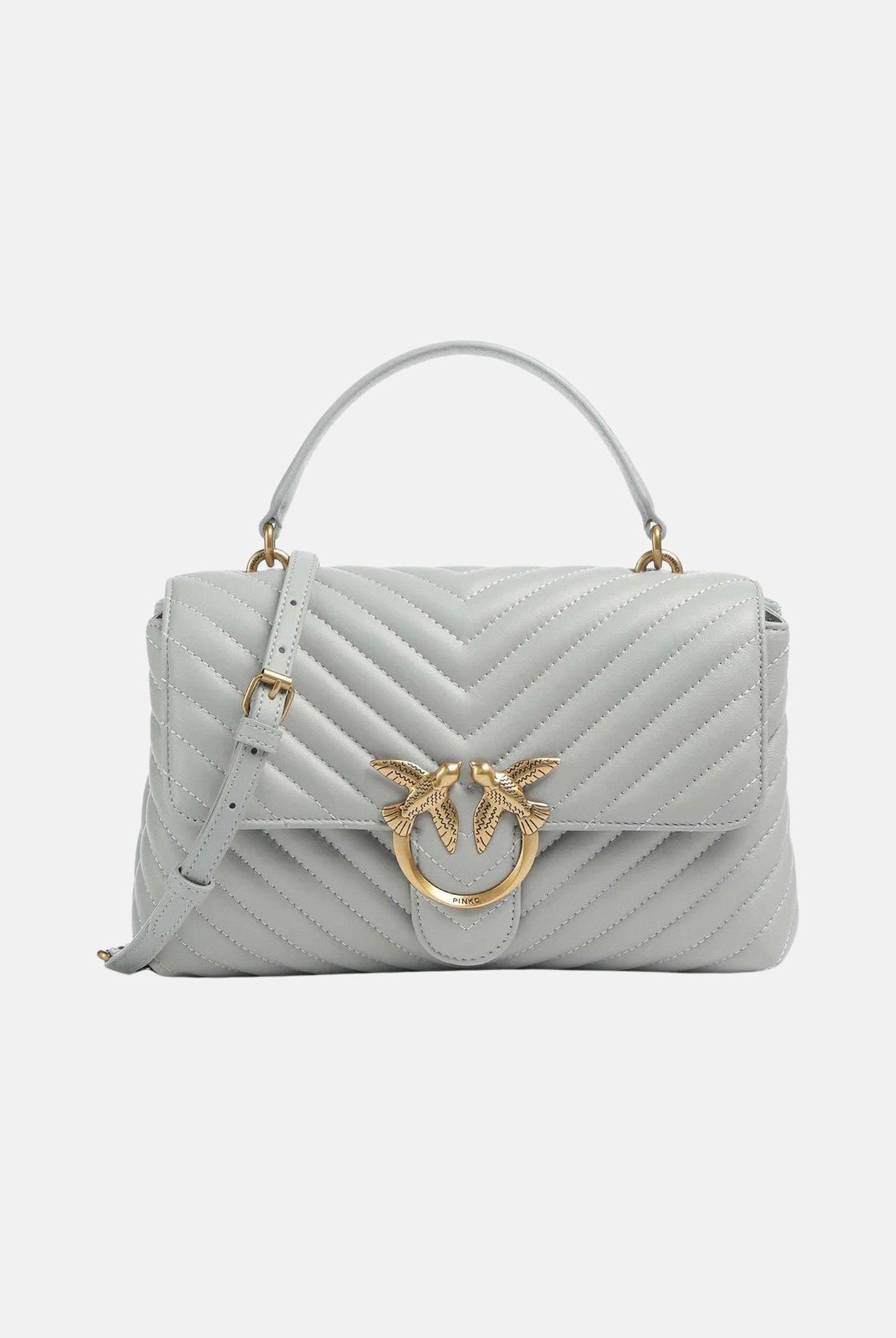PINKO Borsa a mano Classic Love Bag Puff grigio perla da donna 100043A0GK K32Q PINKO
