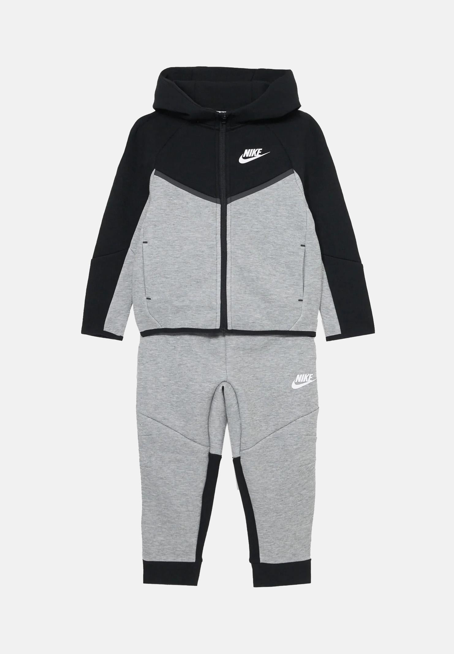 NIKE Tuta Tech Fleece nera e grigia per bambino e bambina 86M880 G0E NIKE