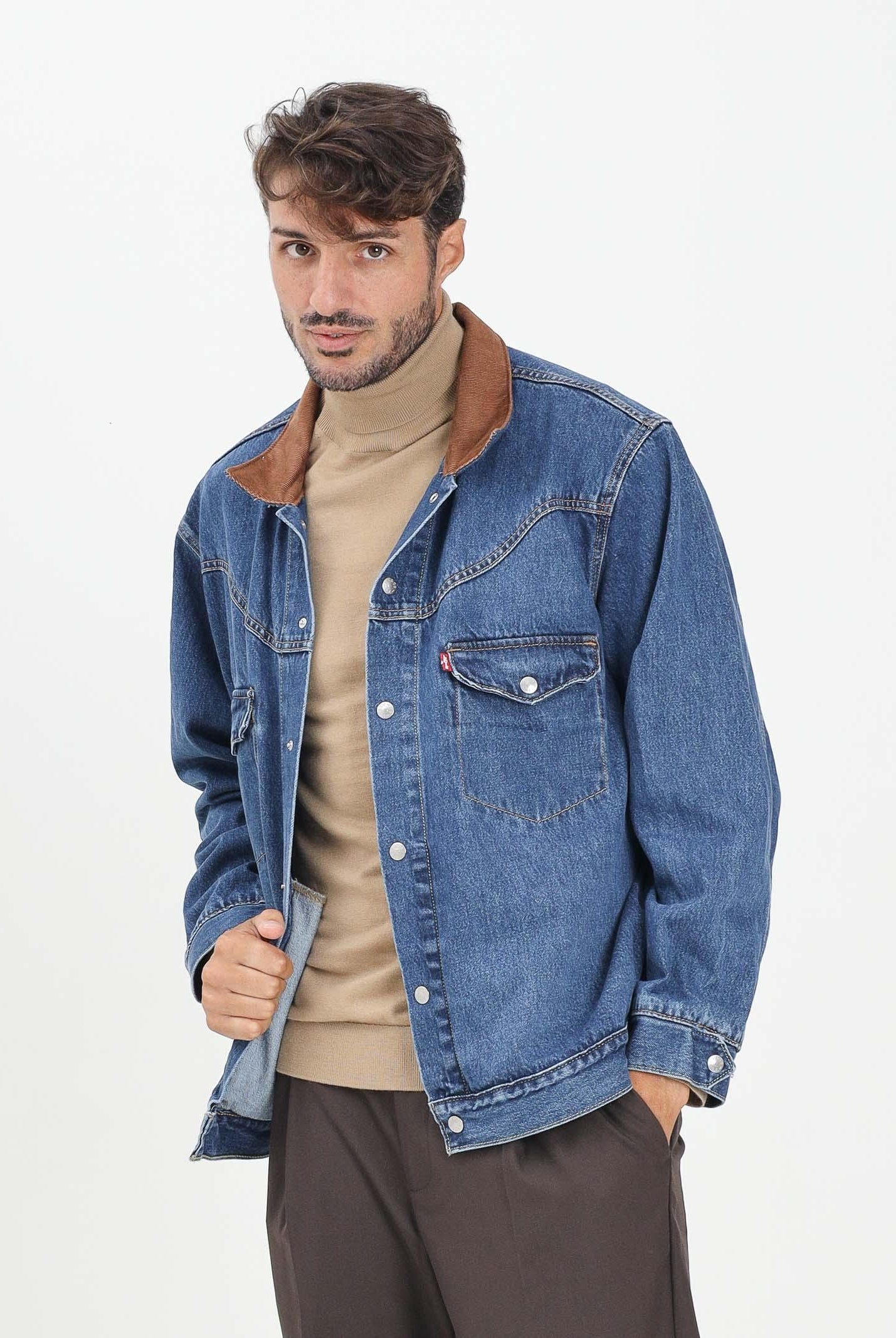 LEVI'S® Giubbotto di jeans Western Shorthorn in denim da uomo 002WN-0000 . LEVI'S®