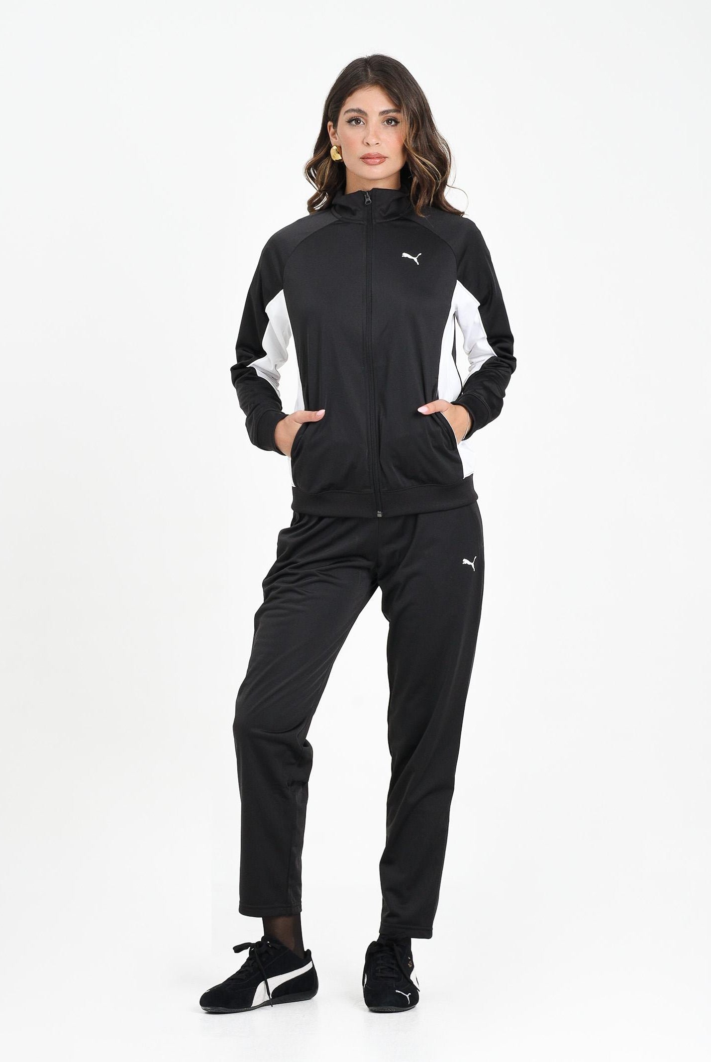 PUMA Tuta Poly nera da donna 688159 01 PUMA