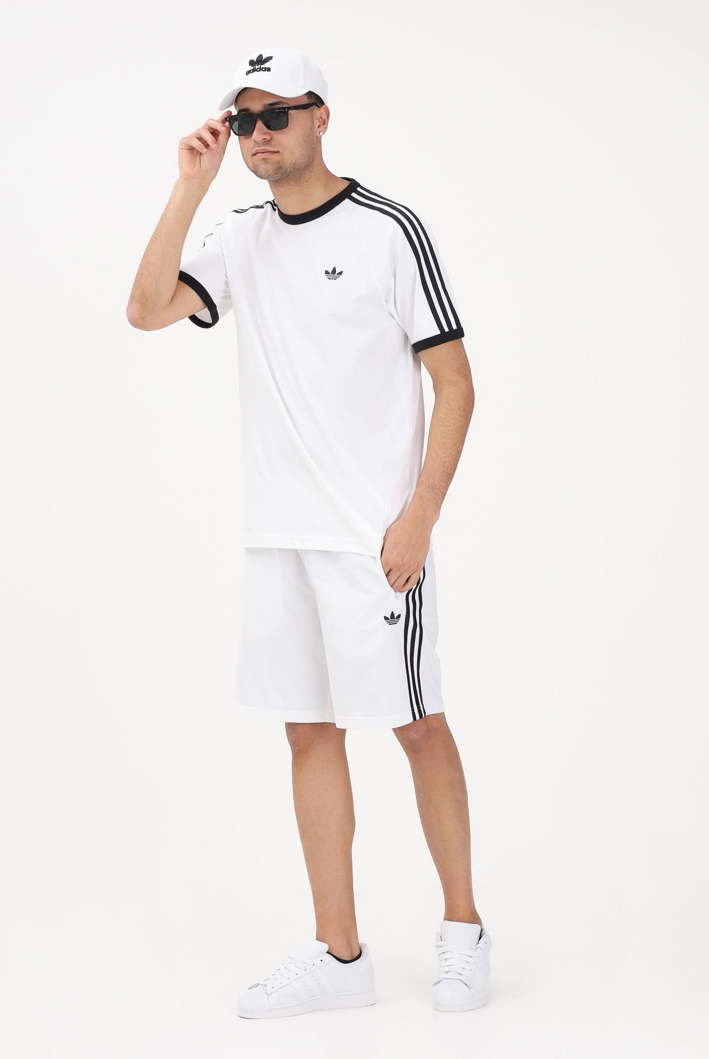 ADIDAS ORIGINALS Shorts sportivo Firebird bianco da uomo KE1378 . ADIDAS ORIGINALS