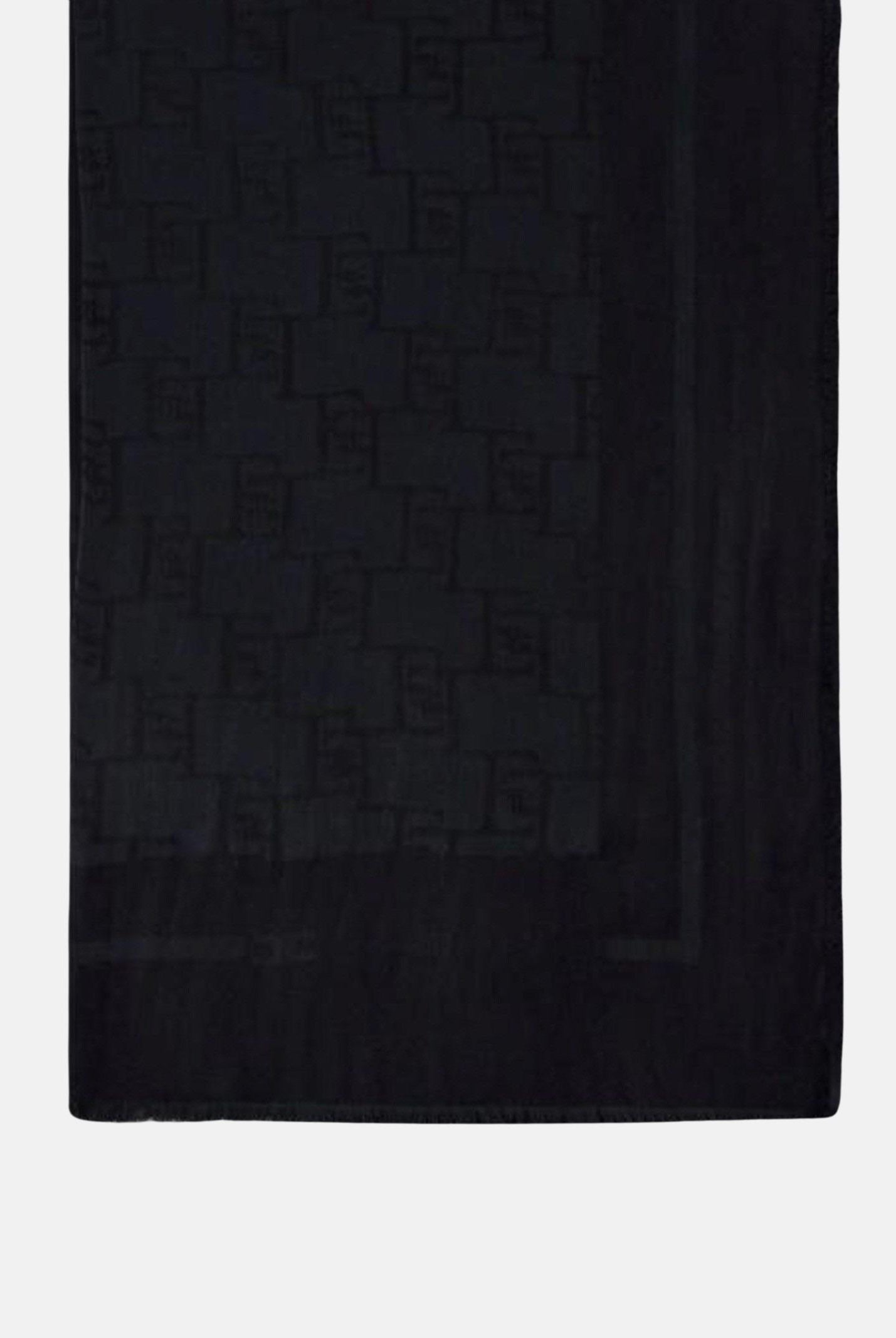 ELISABETTA FRANCHI Pashmina nera da donna con un elegante motivo jacquard del logo SC03F41E2 110 ELISABETTA FRANCHI