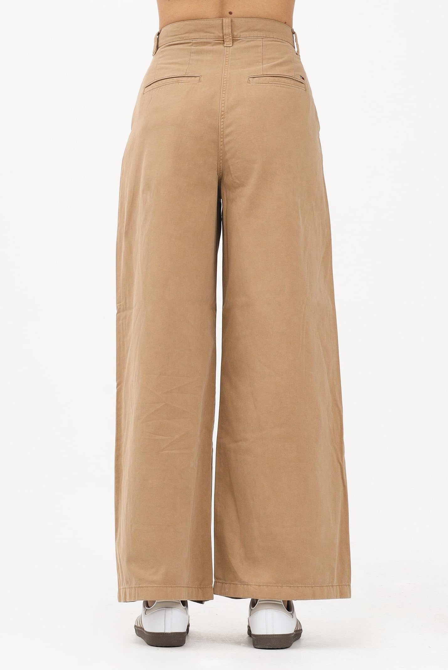 TOMMY JEANS Pantalone a gamba larga cammello da donna DW0DW22634 GV7 TOMMY JEANS