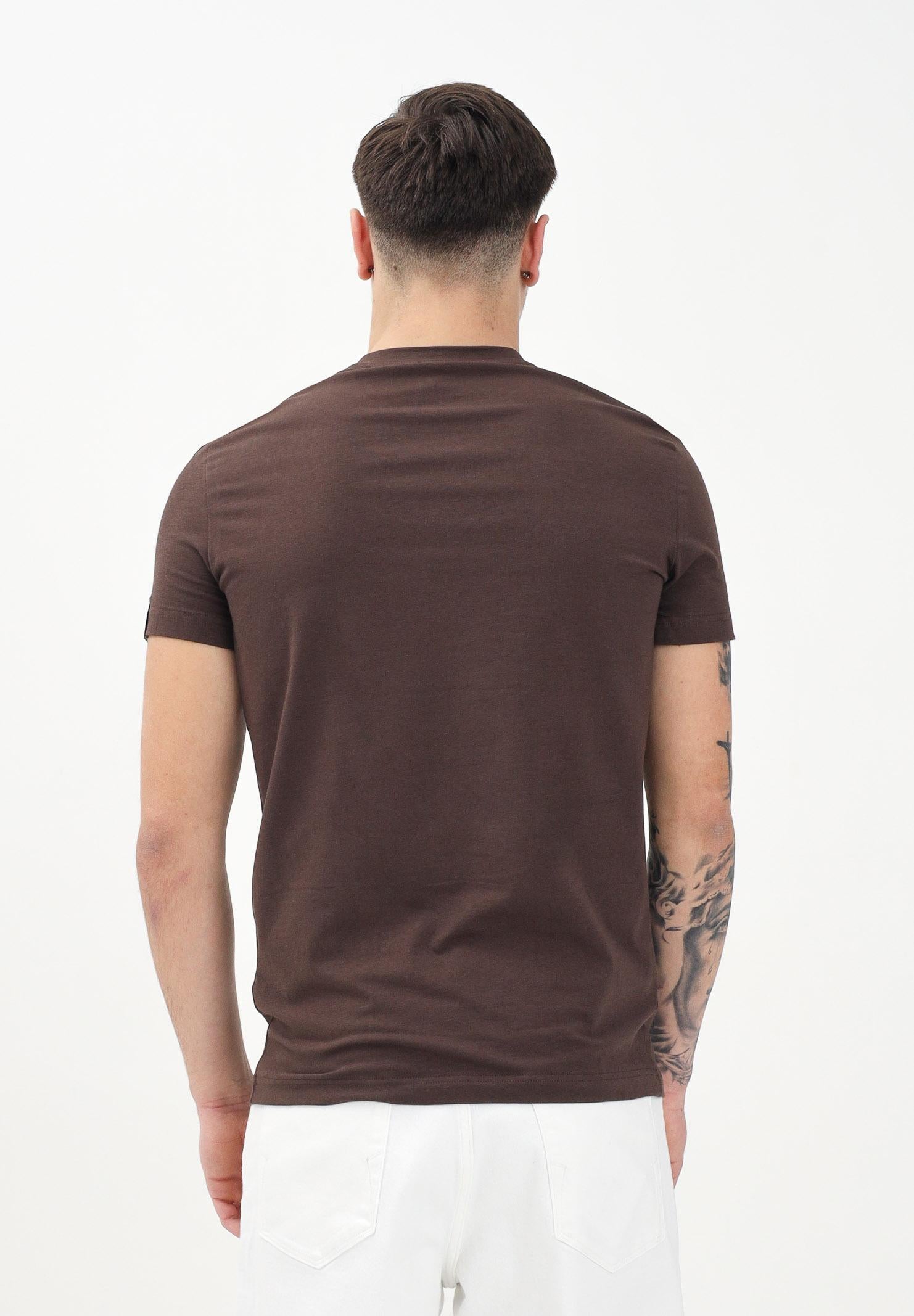 DSQUARED2 T-shirt a manica corta marrone per uomo e donna con patch logo D9M205720 217 DSQUARED2