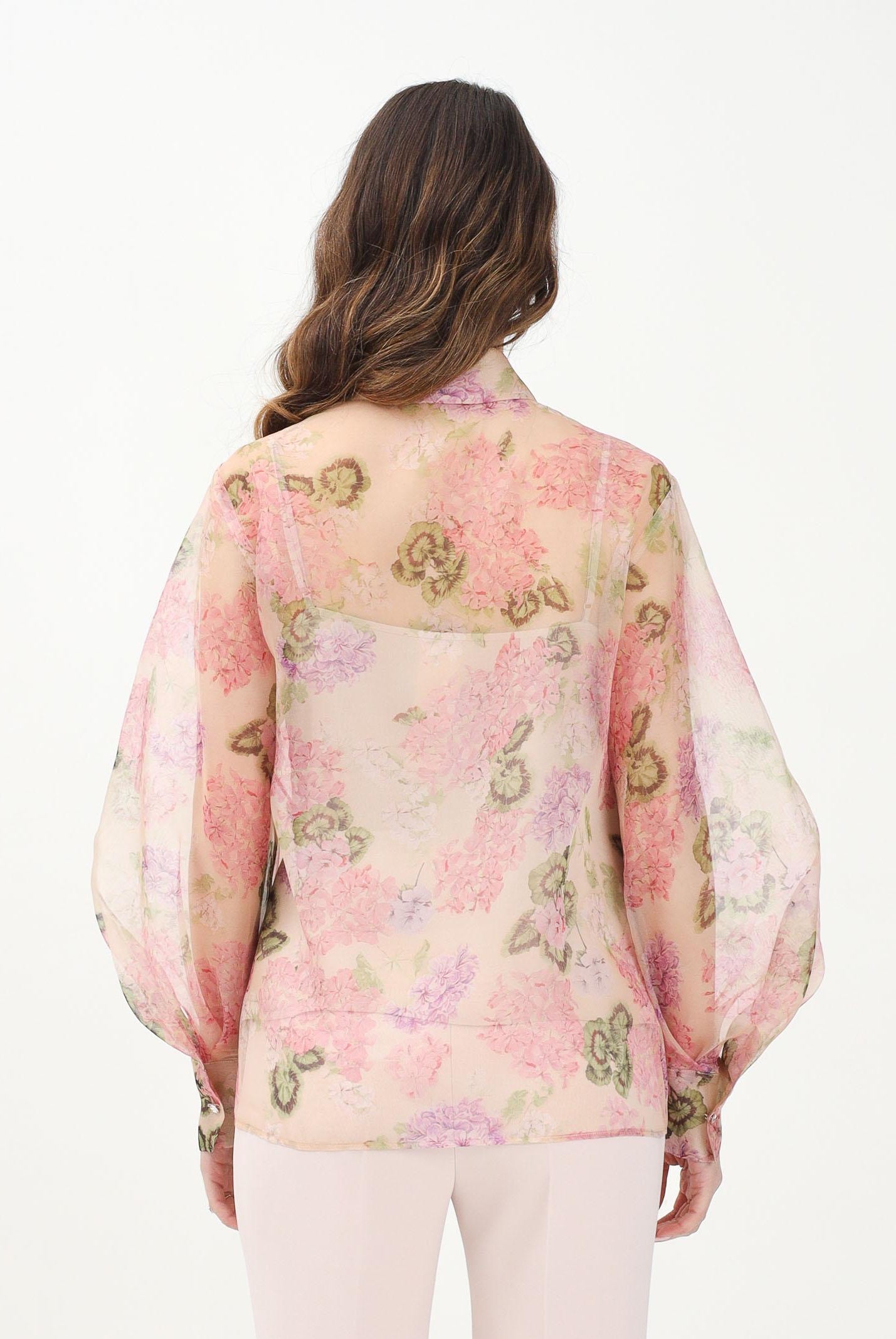 MAX MARA Camicia a manica lunga avorio da donna con stampa floreale 2516261044600 001 MAX MARA