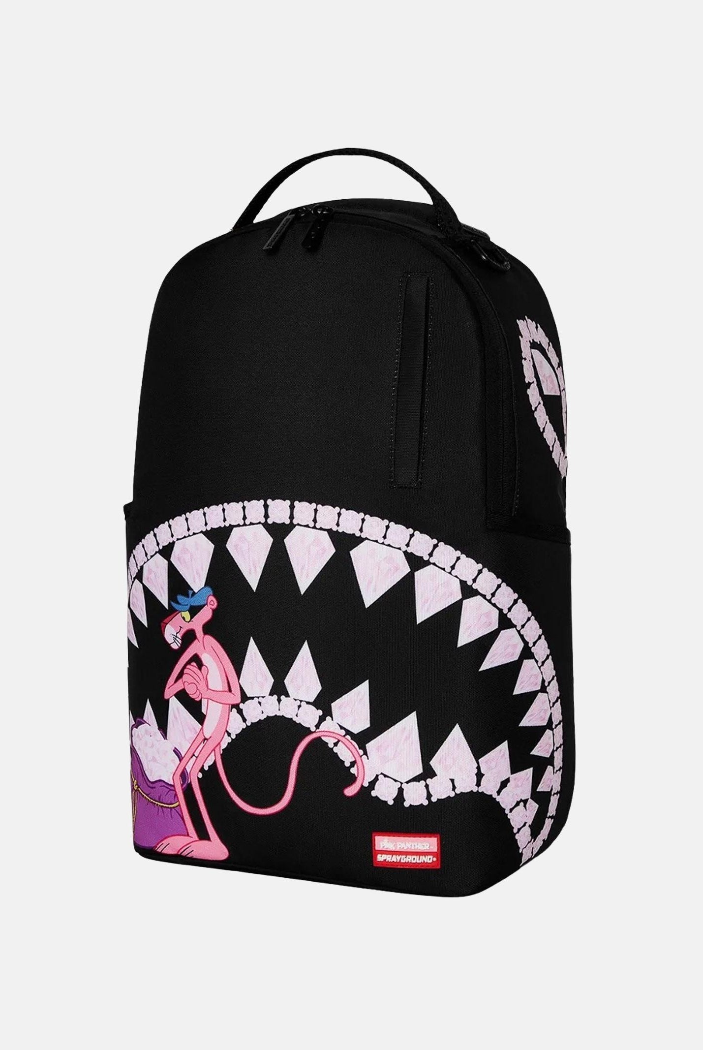 SPRAYGROUND Zaino Pink Panther Diamond Shark Dlxr nero da donna 910B7423NSZ SPRAYGROUND