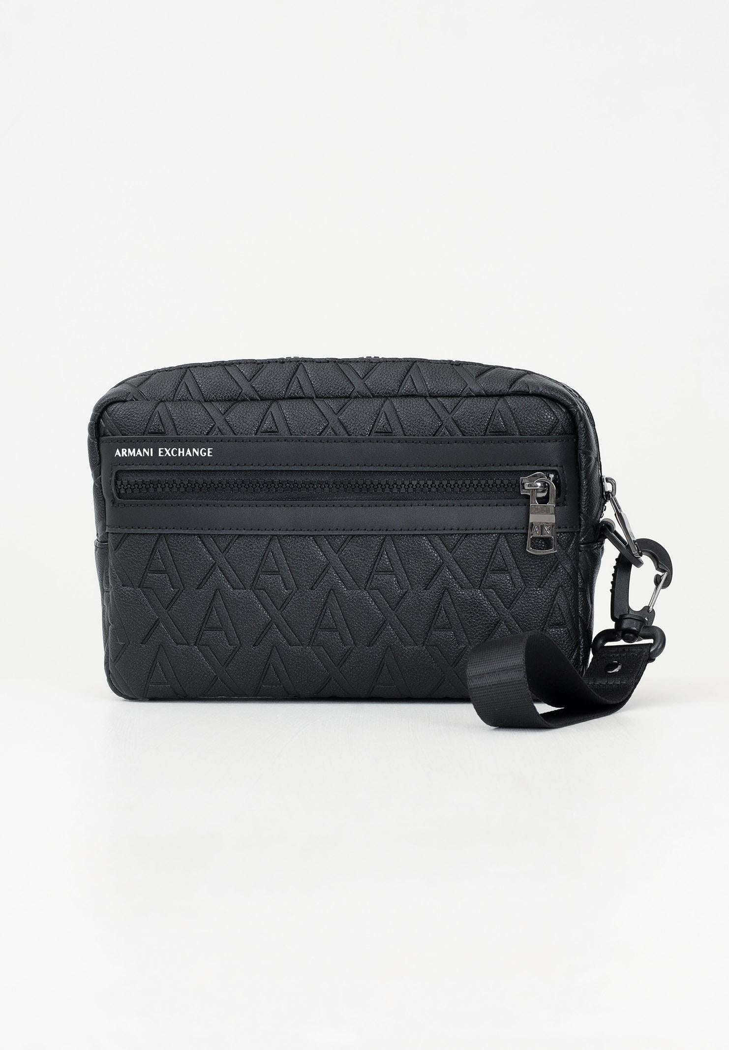ARMANI EXCHANGE Pochette nera da uomo con logo monogram XM001272AF12133 UC001 ARMANI EXCHANGE